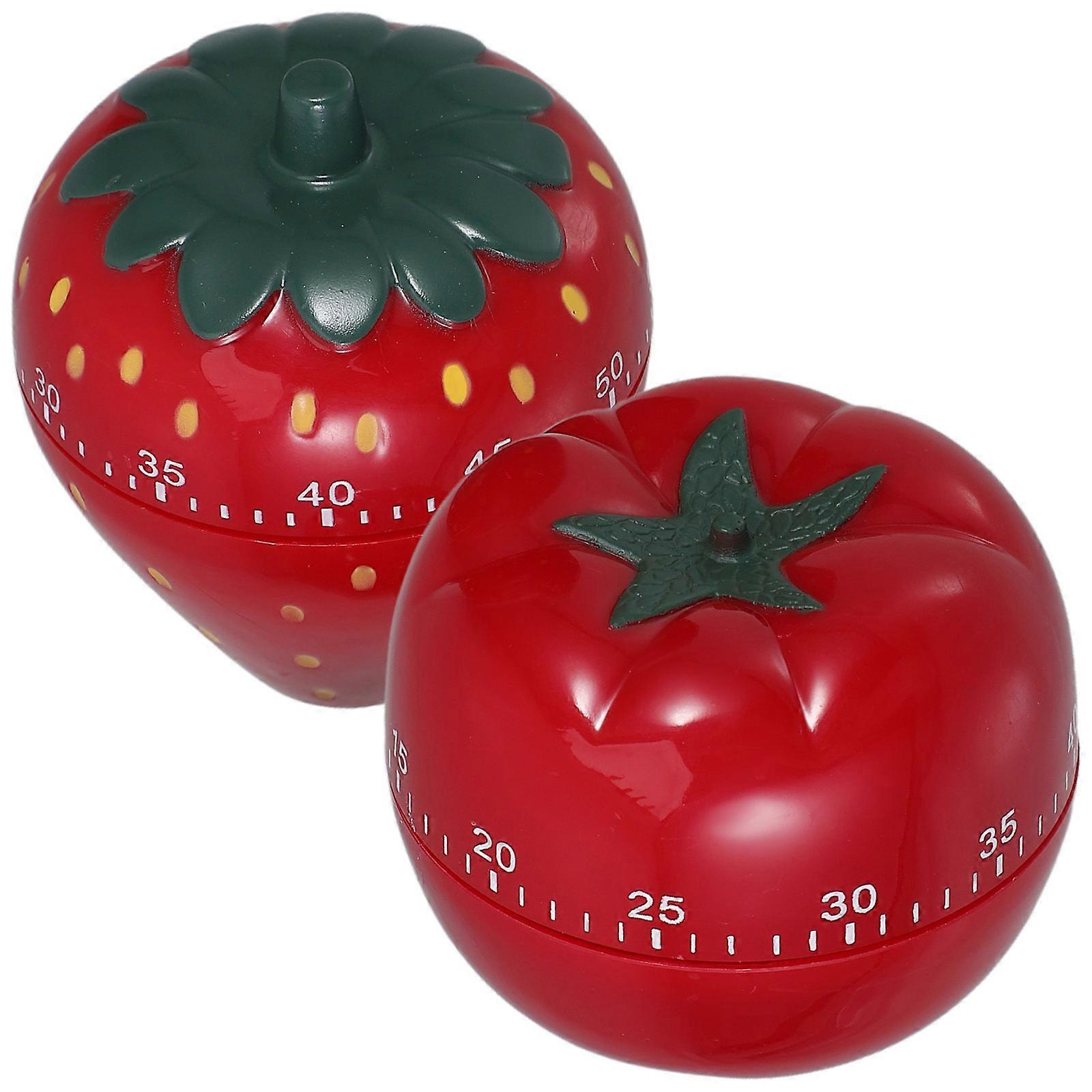 Mechanical Kitchen Timer with Precision Countdown 60 Minutes Cute Strawberry and Persimmon Shapes