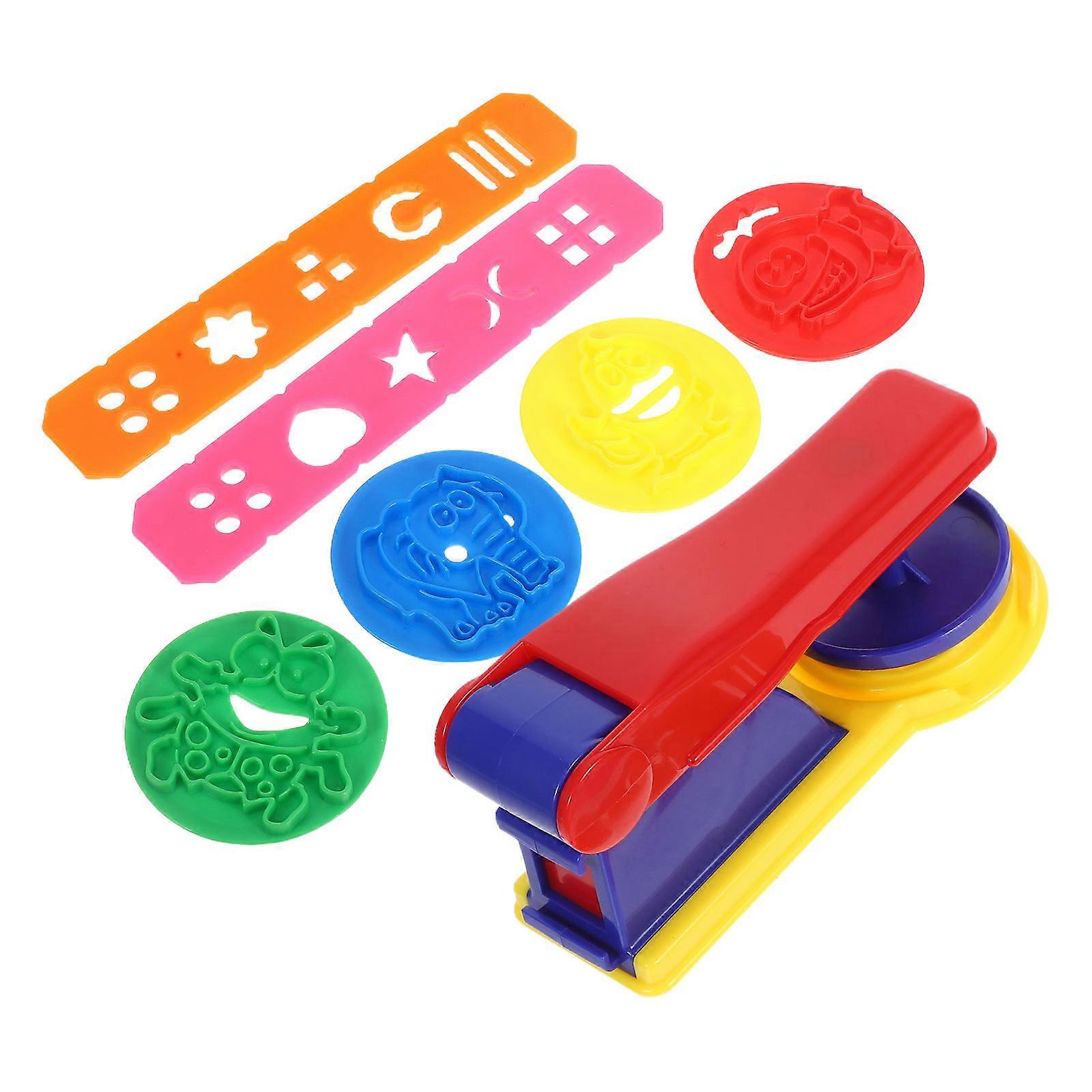 Kids Modeling Clay Set For Toddlers Diy Colorful Toy Including Noodle Shapes And Animal Cookie Molds 1Set