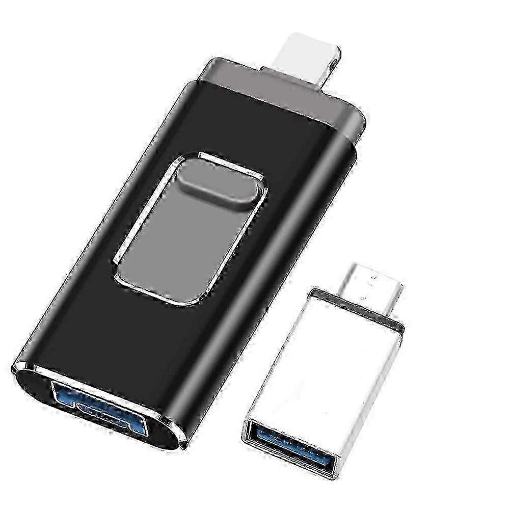 USB 3.0 Flash Drive, 4 in 1 Function, 64G Memory Photo Stick, Expansion Memory for -USB/Android/IOS