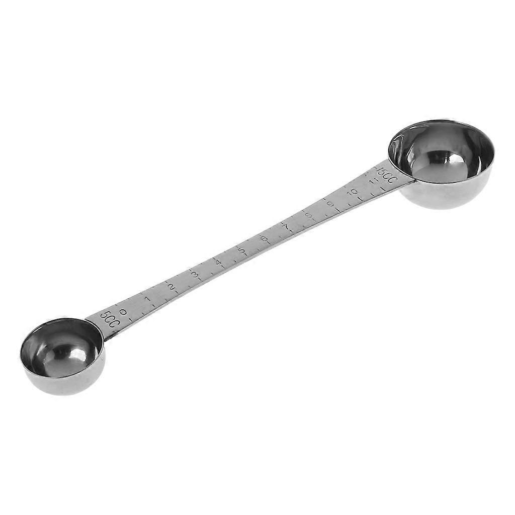 Coffee Measuring Spoon with Scale Stainless Steel Double Ended Scoop Long Handle for Brewing