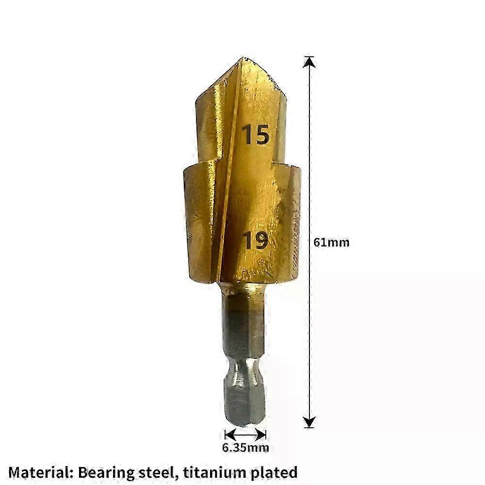 New Hexagonal Handle Ppr Lifting Drill Bit Water Pipe Woodworking Reamer Chamferer Step Drill 20/25/32