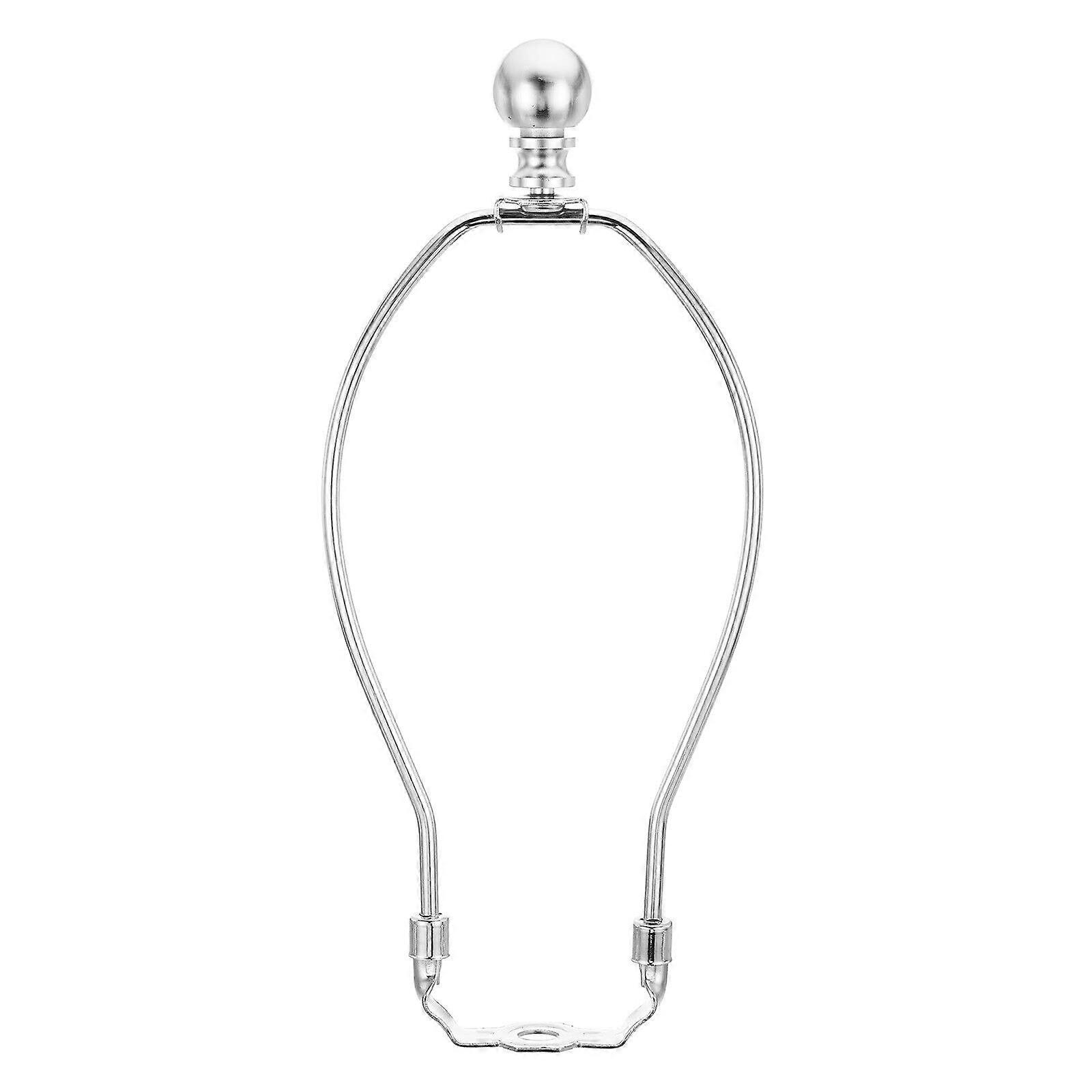 8.5 Inch Lamp Harp Kit with Finial Chrome Lamp Shade Holder for Easy Upgrade