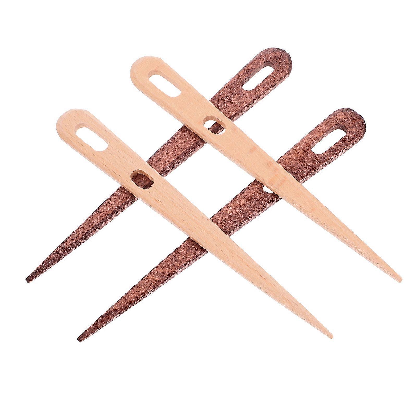 Tapestry Weaving Tool Wood Big Eye Needle for Weaving 4Pcs Set