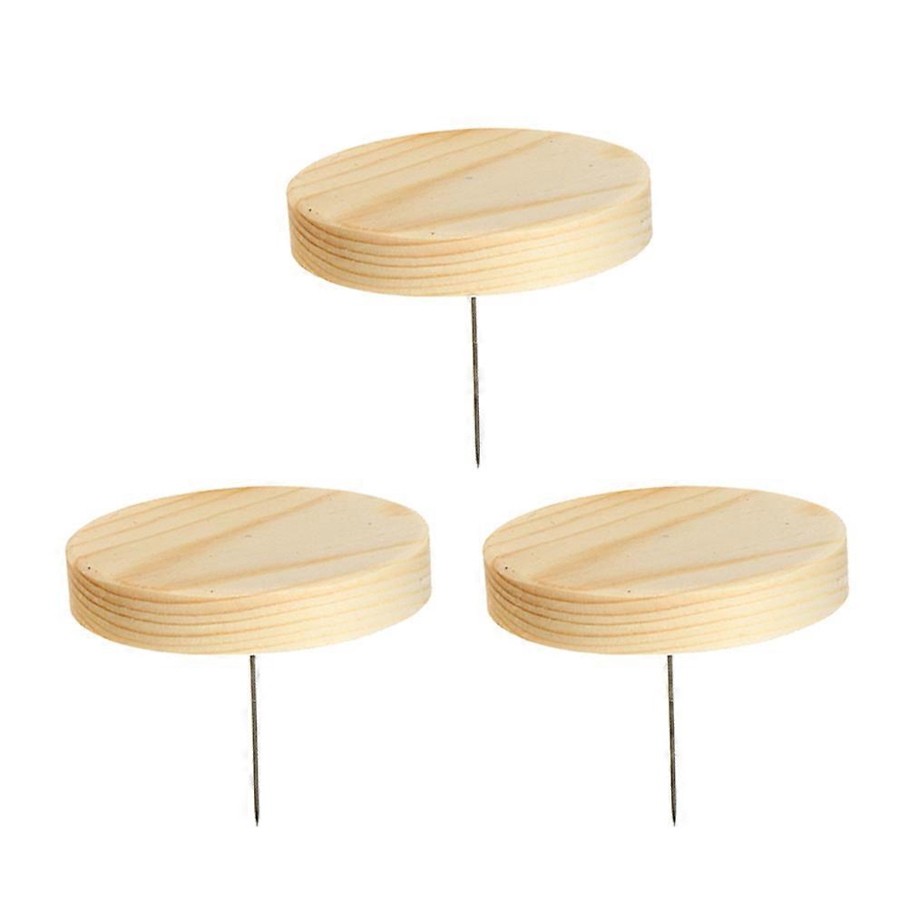 Doll Display Holder Wooden Base for Wool Felt Craft 3Sets Stand