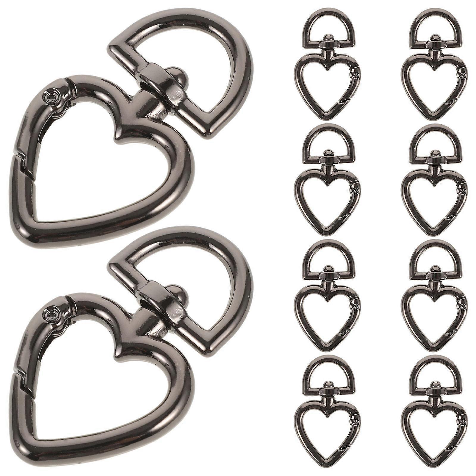 Zinc Alloy D Shaped Spring Clasp Rotating D Buckle for Bag Use 10Pcs