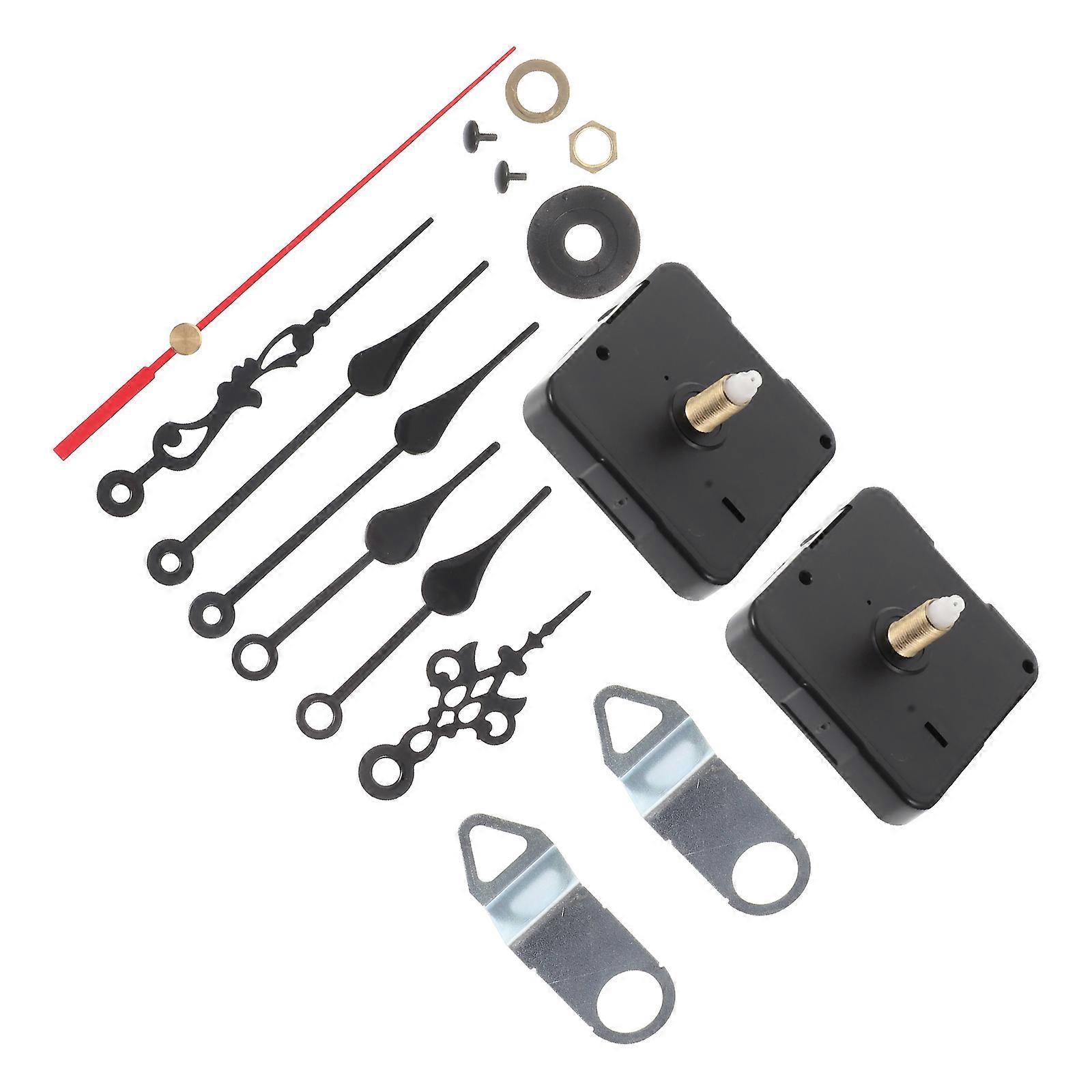 Wall Clock Movement Mechanism Set Clock Movement Mechanism for Embroidery Plastic Multi Color with Clock Replacement Function 2 Sets