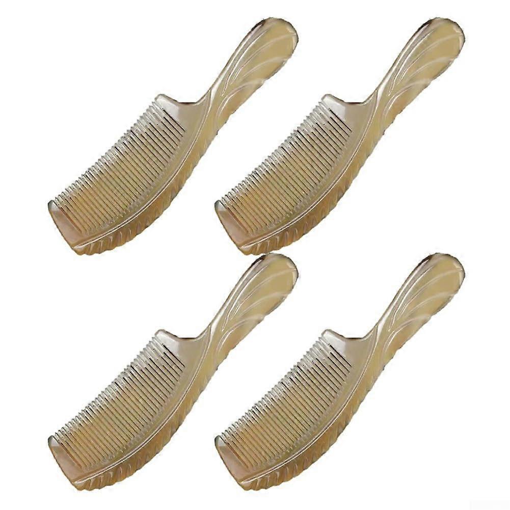 Horn Comb Set of 4 Anti Static Hair Control for Men and Women Scalp Massage Styling