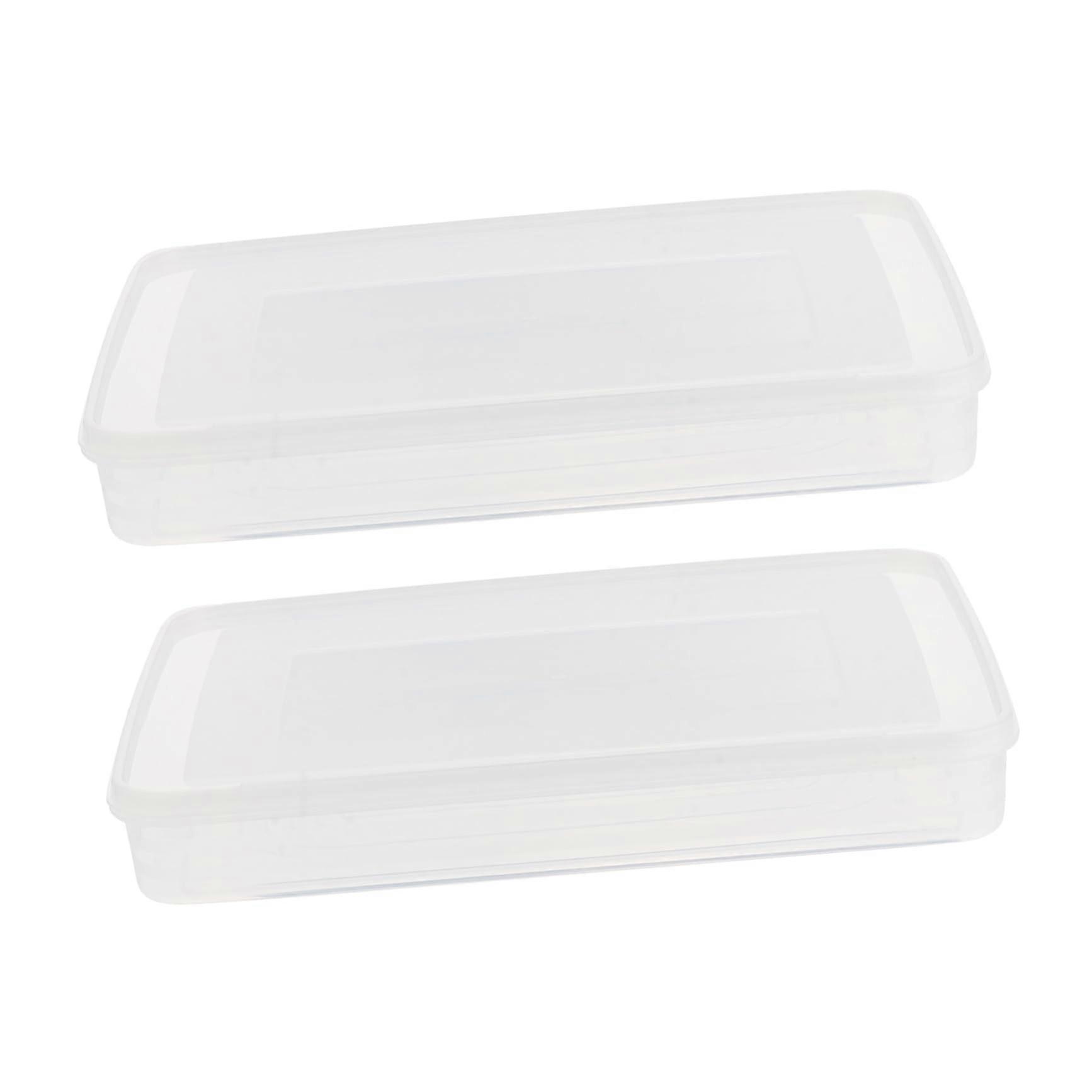 2Pcs Dumpling Storage Container with Airtight Seal and Odor Protection Freezer Food Storage Box