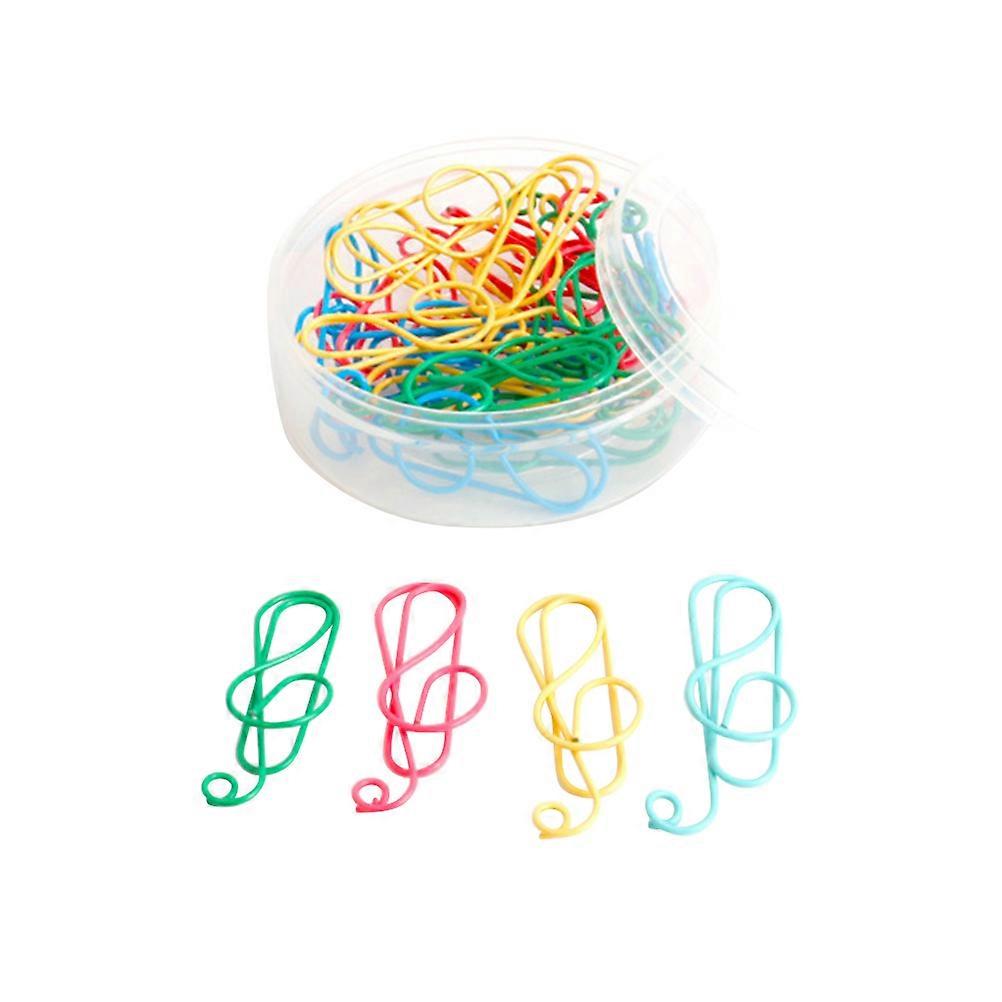 Creative Note Shaped Paper Clip for Holding Items 20Pcs Assorted Color Metal