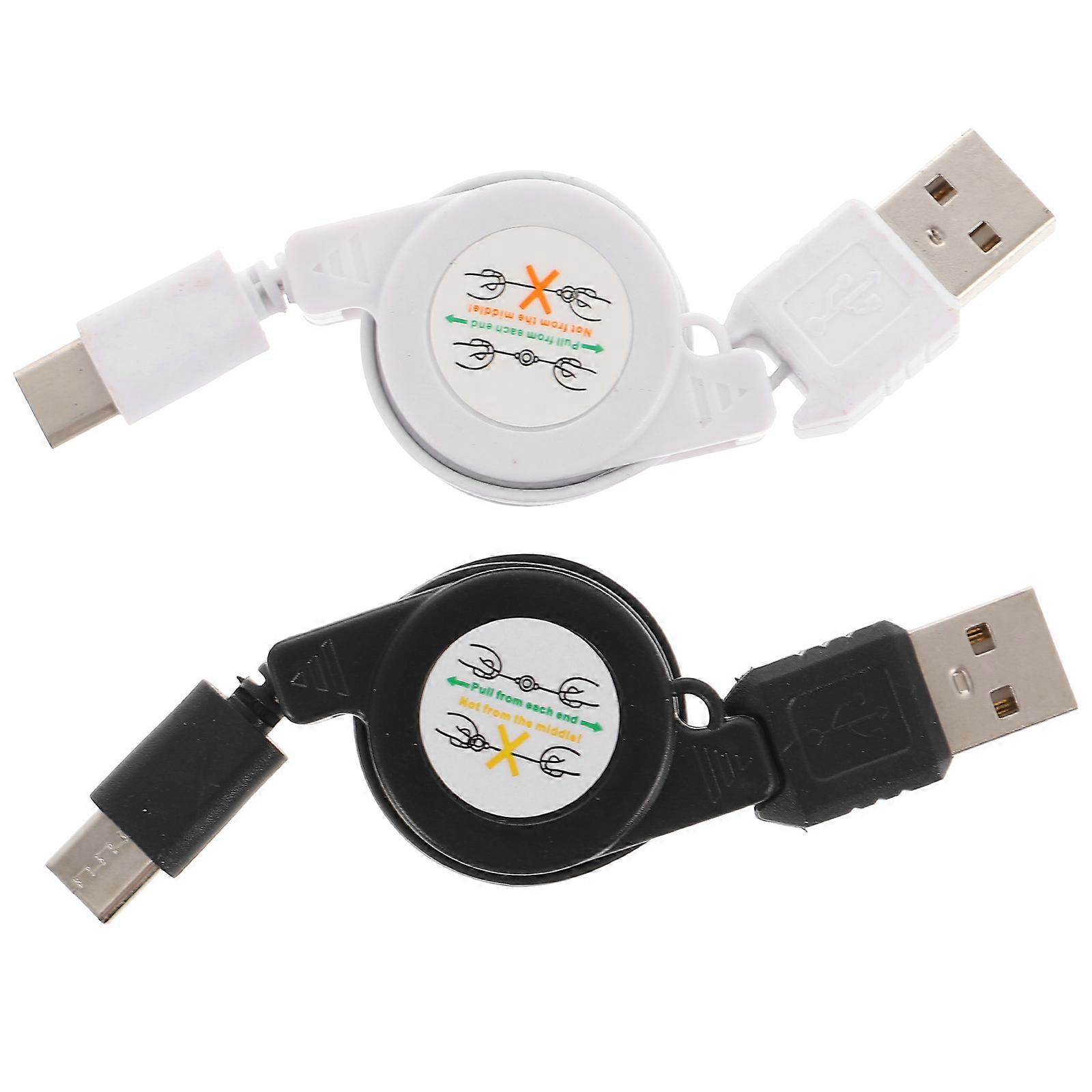 Durable Flexible Type-C Data Cable for Mobile Phone Charging 2Pcs