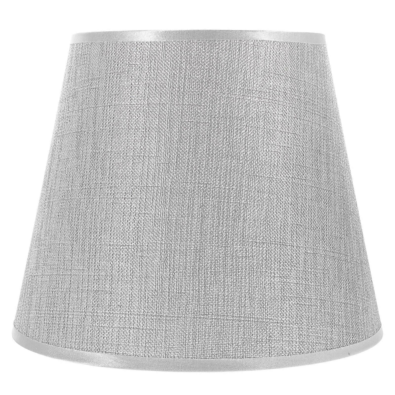 Replacement Cloth Lamp Shade for Table Light Silver Color