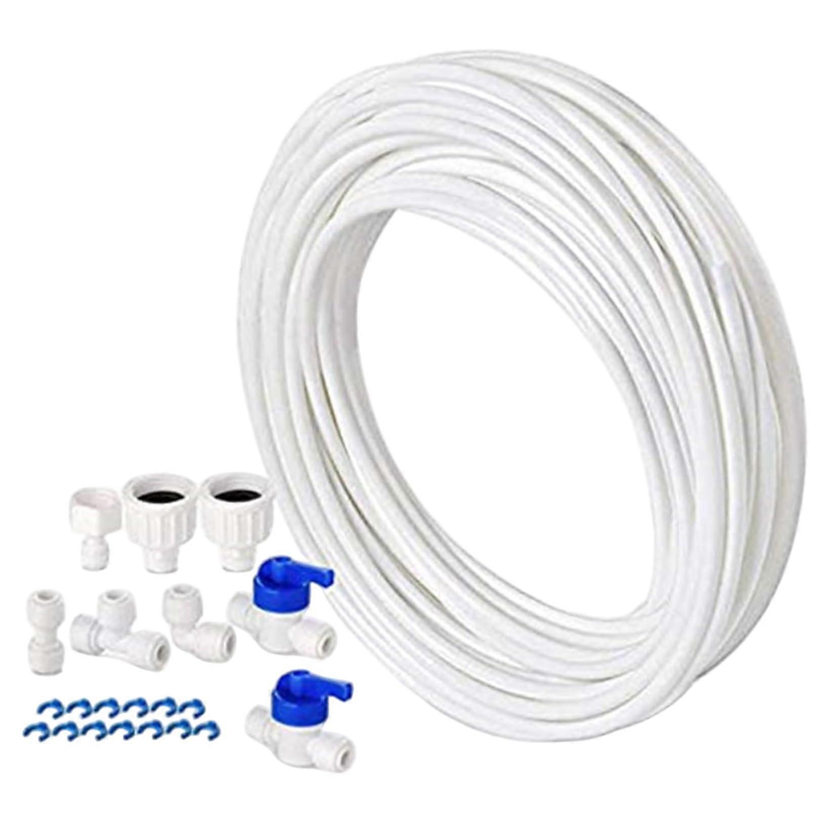 33ft 1/4 Inch Ice Maker Water Line Kit for Refrigerator, Easy Tool Install