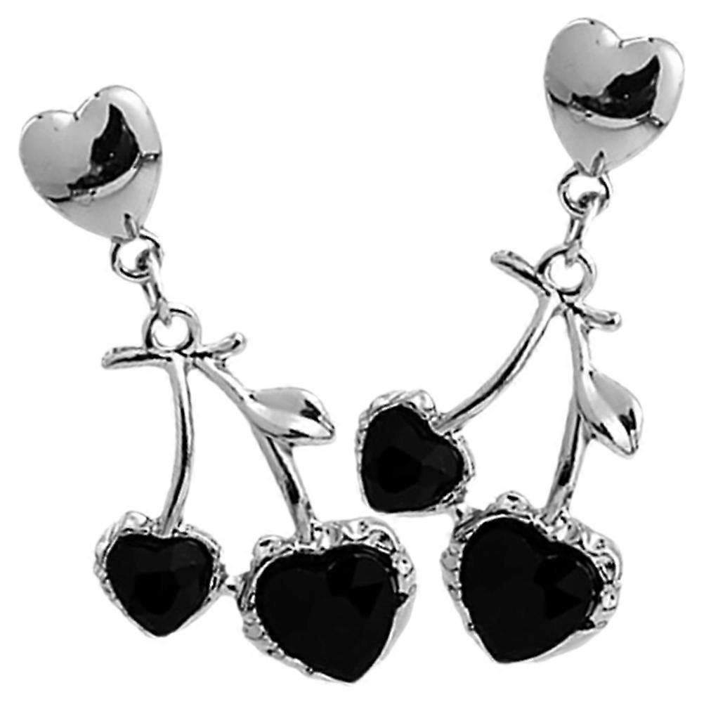 Cherry Dangle Drop Earrings Heart Cherry Charm Earrings for Decoration 1Pair