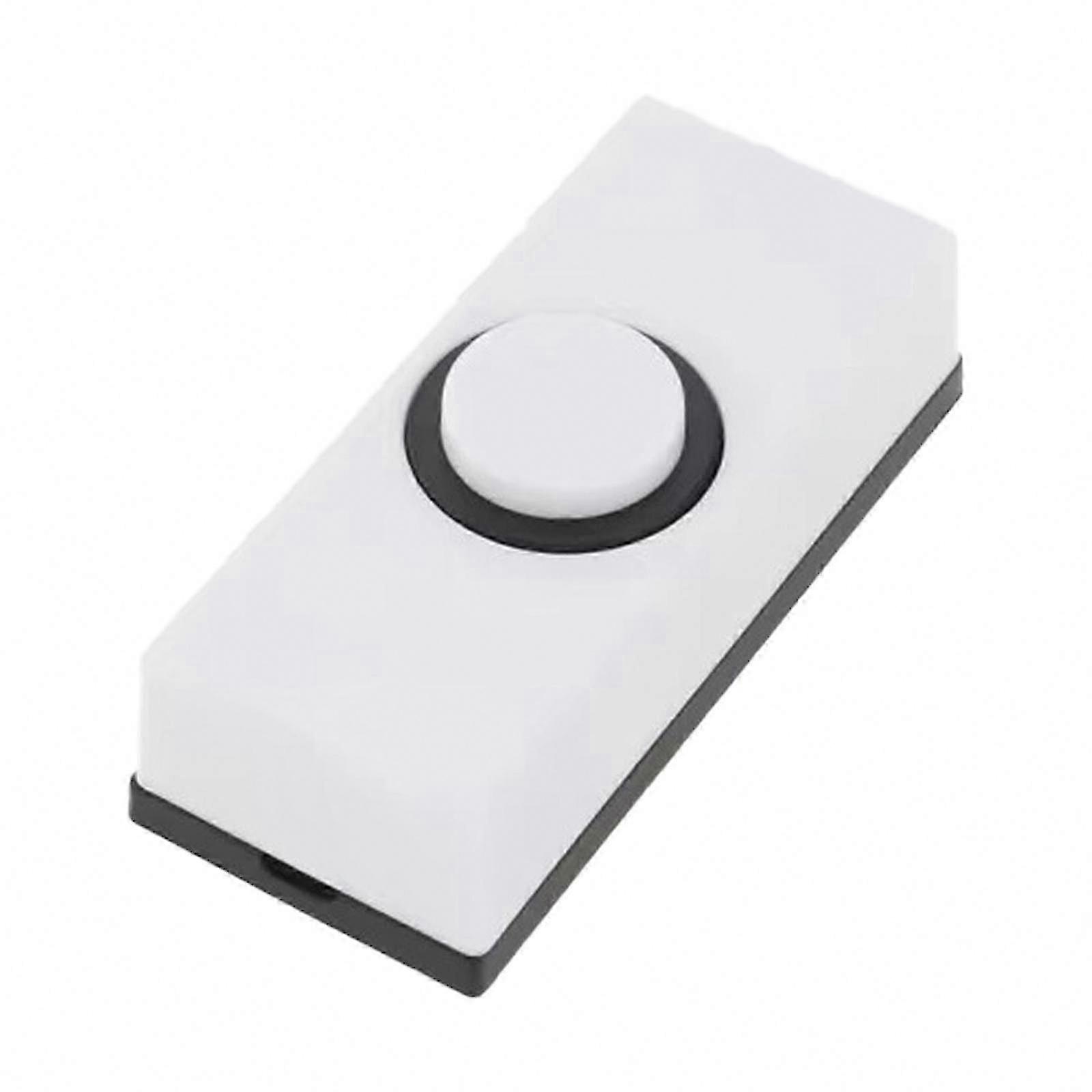Durable White Plastic Doorbell Button with Lighted Switch for Wall Mounting Replacement