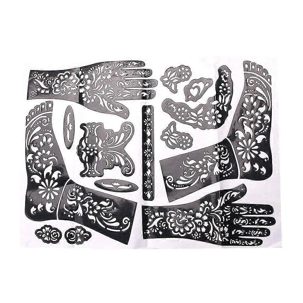 Henna Tattoo Stencils Reusable Waterproof Sheets for Hands and Body Fast Easy Application
