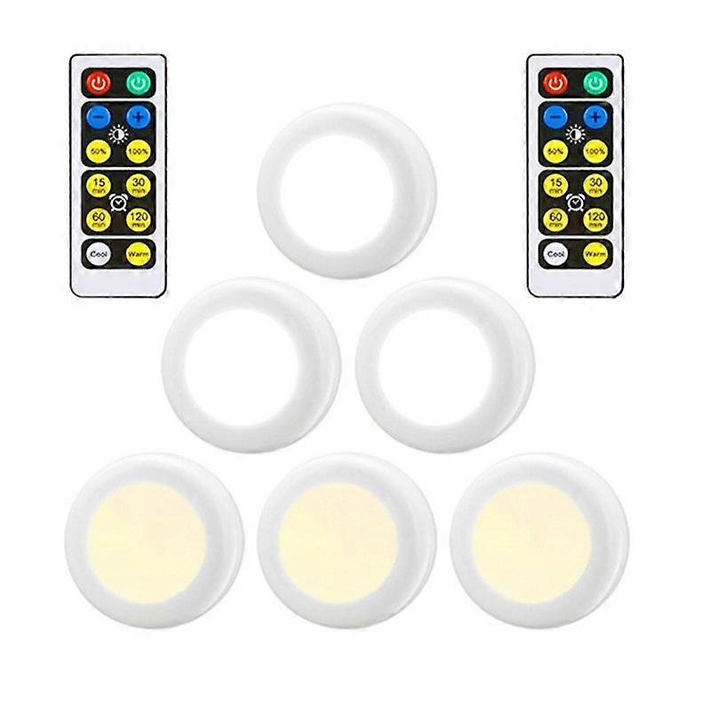 LED Puck Light Under Cabinet Lighting with Remote Control Under Counter Light