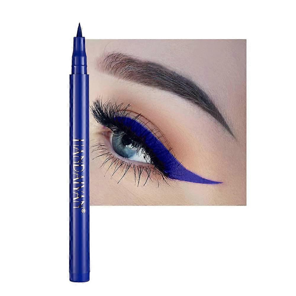 Blue Waterproof Matte Liquid Eyeliner Pen with Precision Tip, Long Lasting Smudge Resistant Makeup