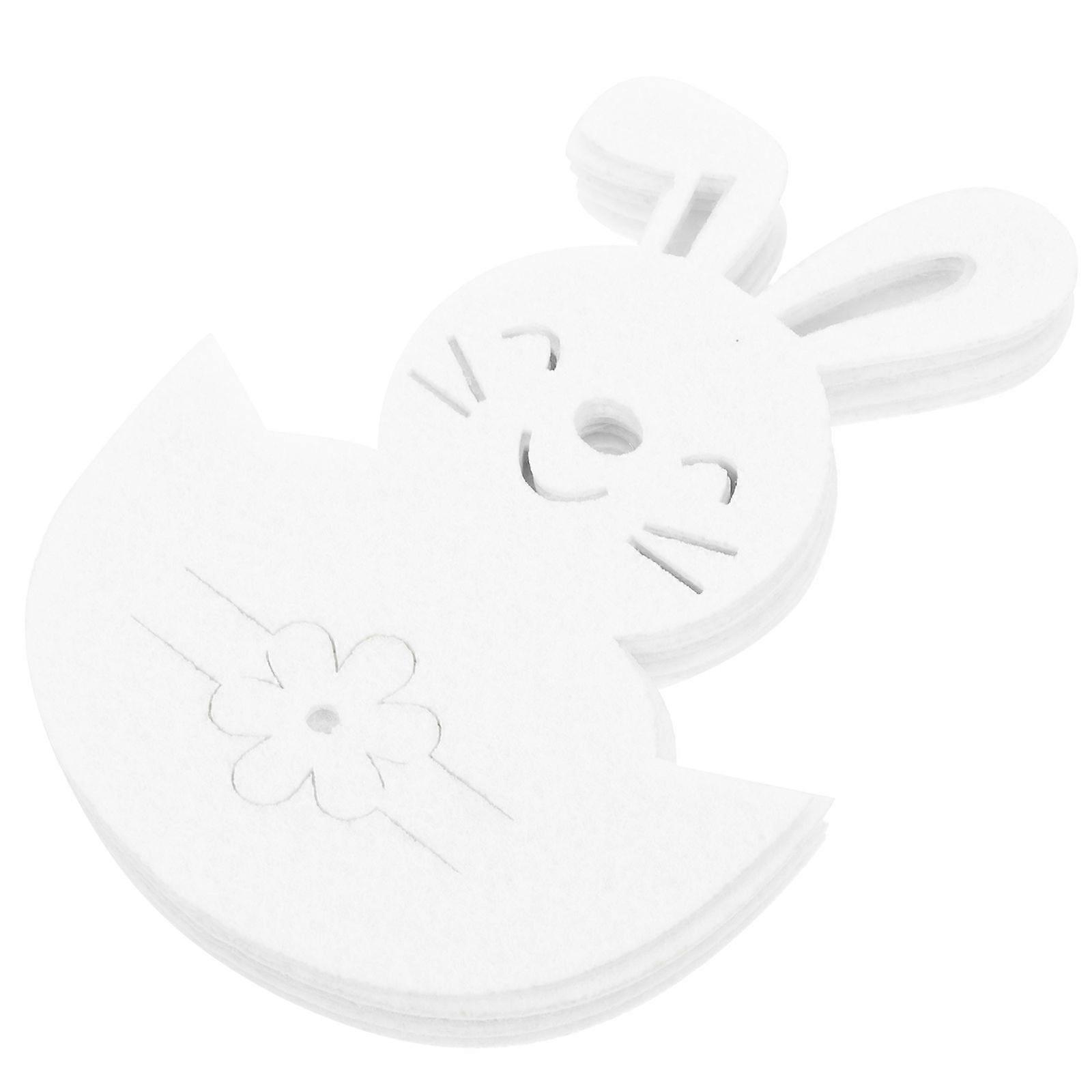 8pcs Easter Bunny Tableware Bags Easter Fork and Knives Bags Easter Bunny Decorations