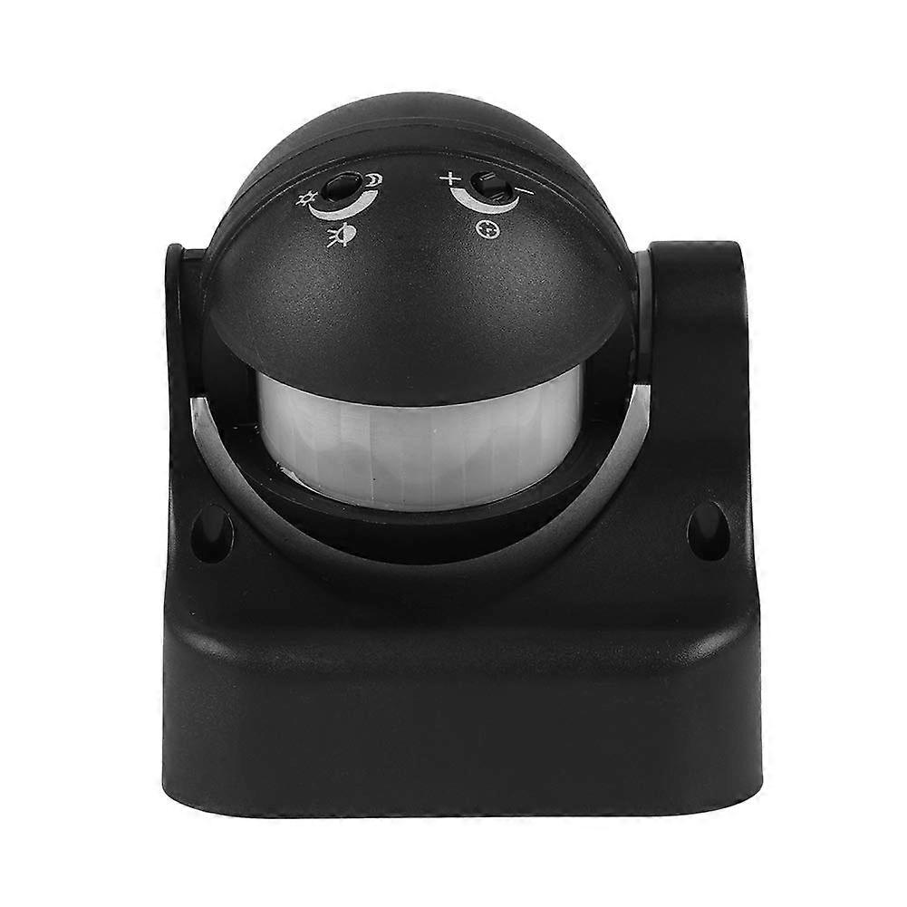 Outdoor PIR Motion Sensor Switch IP44 Weatherproof 180° Detection 15m Range for Security Lights Black