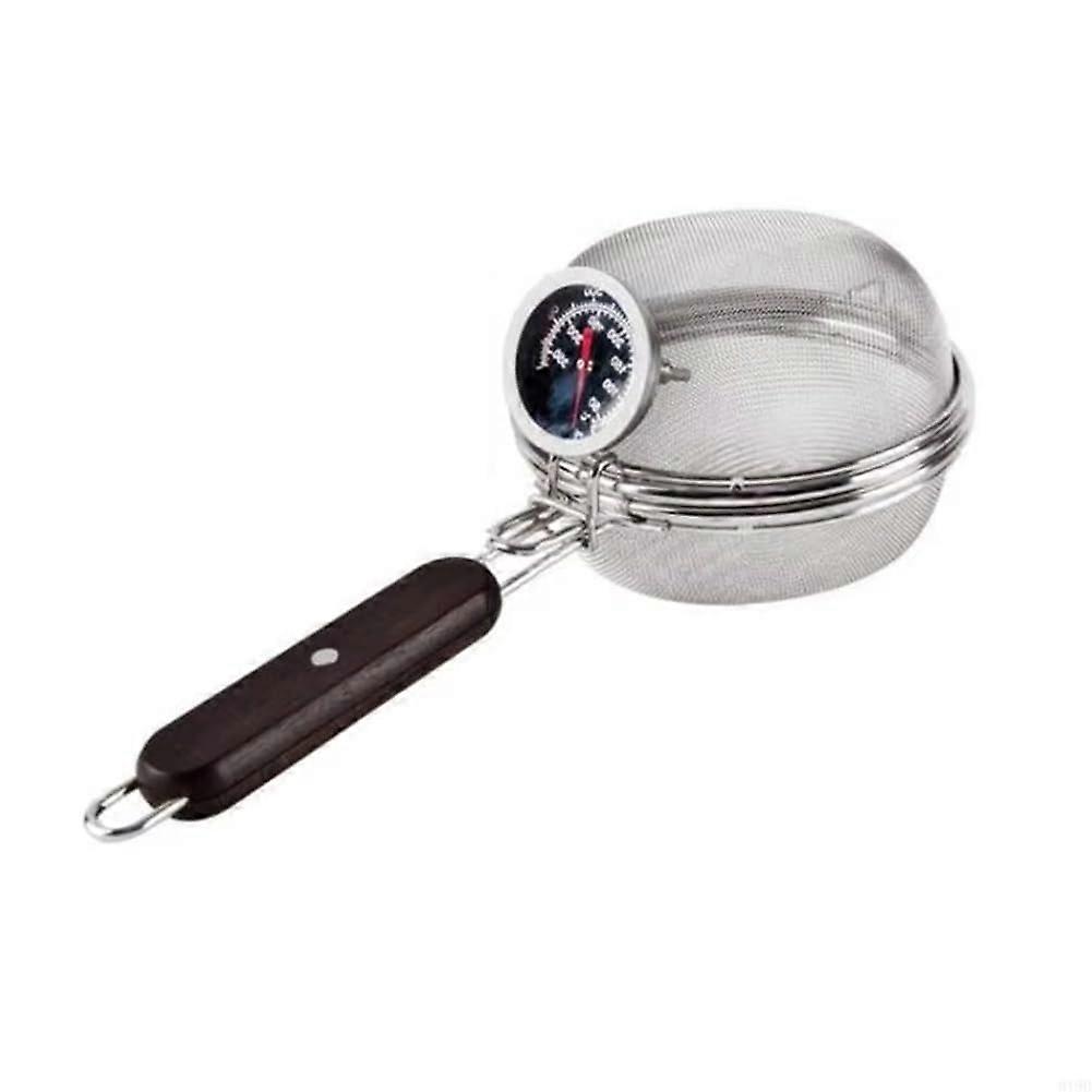 Stainless Steel Coffee Roaster with Thermometer for Home Use, Open Fire Compatible Roasting Net