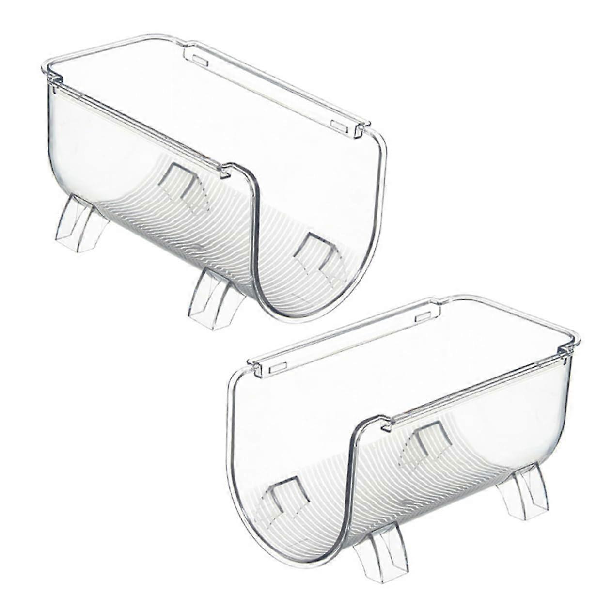 2Pcs Stackable Water Bottle Organizer for Refrigerator and Pantry Storage Durable PET Drink Holder