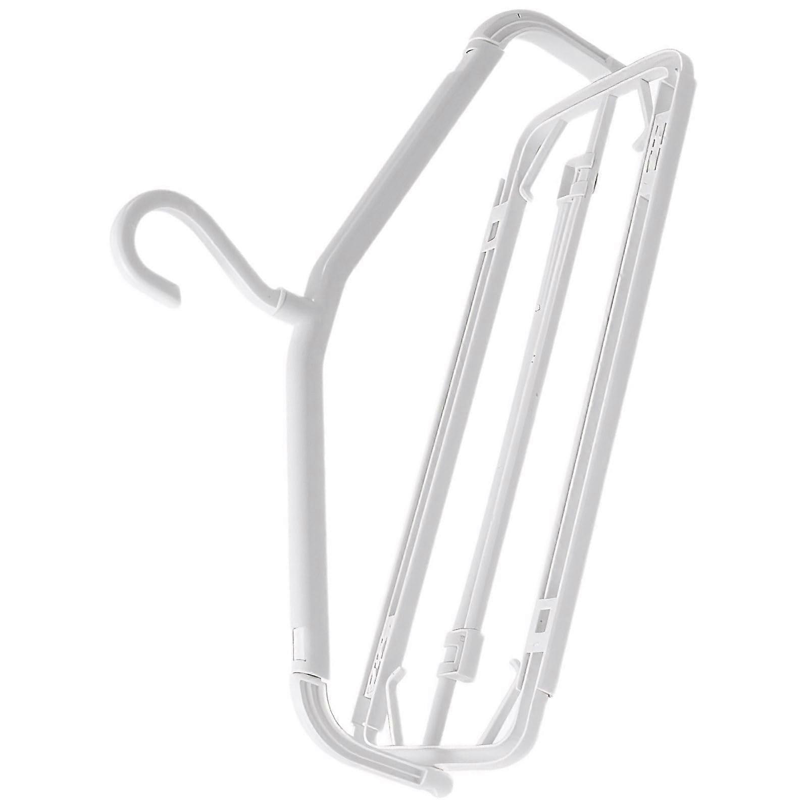 Adjustable Clothes Drying Rack with Foldable Telescopic Hanger, 360 Rotating Hook and Windproof Clips