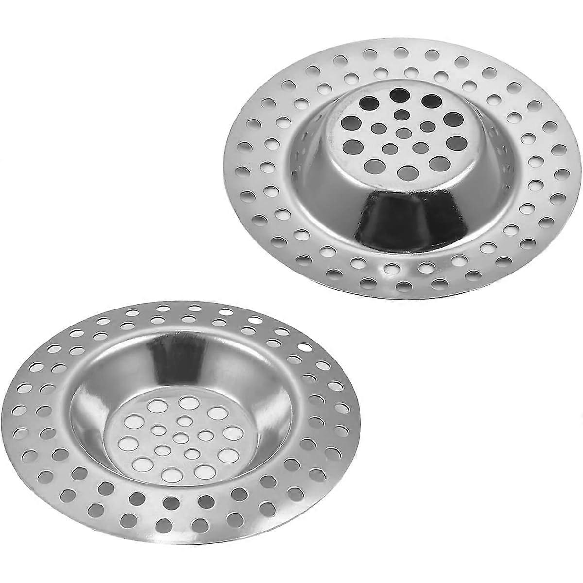 2 Pack 75mm Stainless Steel Kitchen Sink Strainer Rust AntiClogging Drain Filter
