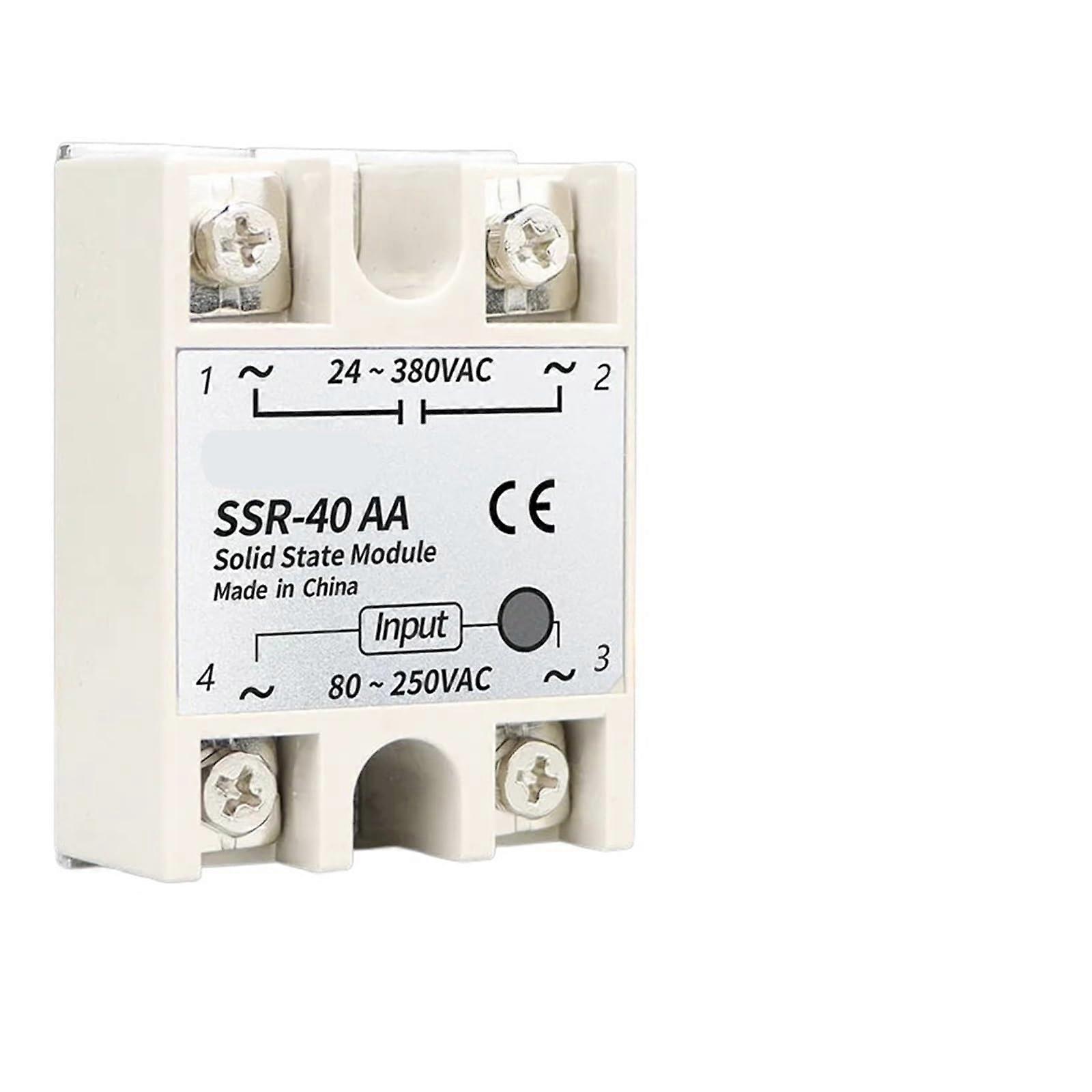 Single Phase AC Solid State Relay SSR80AA 80250V to 24380V  Current Silent Switching