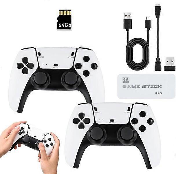 Retro Game Stick 2.4G Wireless Controller 64G Memory Expandable TV 4K Game Console