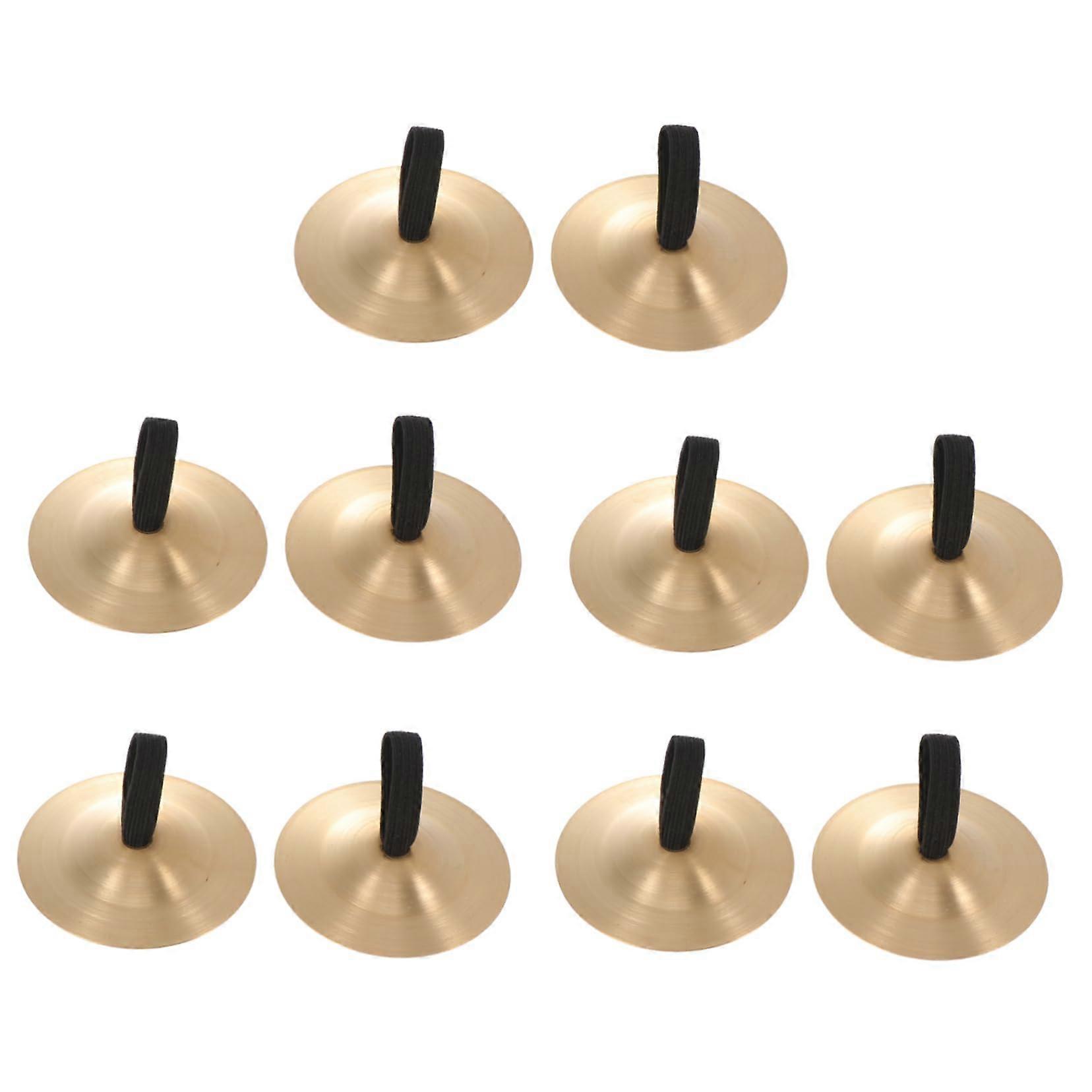 10pcs Durable Copper Finger Cymbals for Belly Dance Practice with Clear Consistent Tone