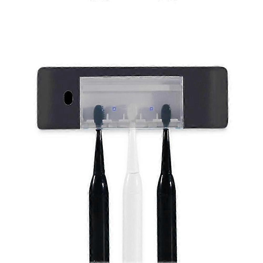 Automatic Toothpaste Squeezer Holder with UV Sterilization USB Rechargeable 2-Pack