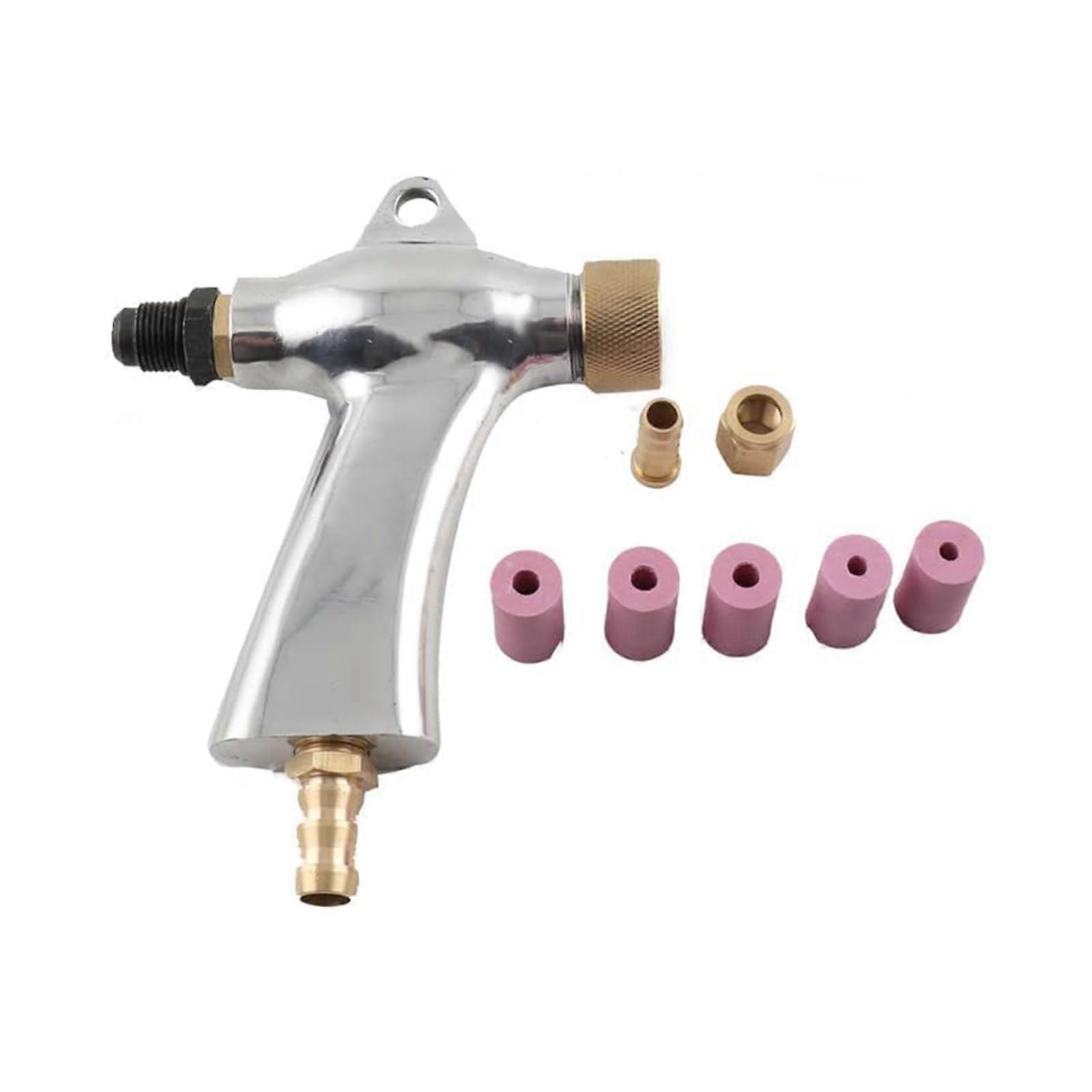 Sandblasting Gun with 5 Ceramic Nozzles, Aluminum Alloy Air Sandblaster Kit for Blast Cabinet