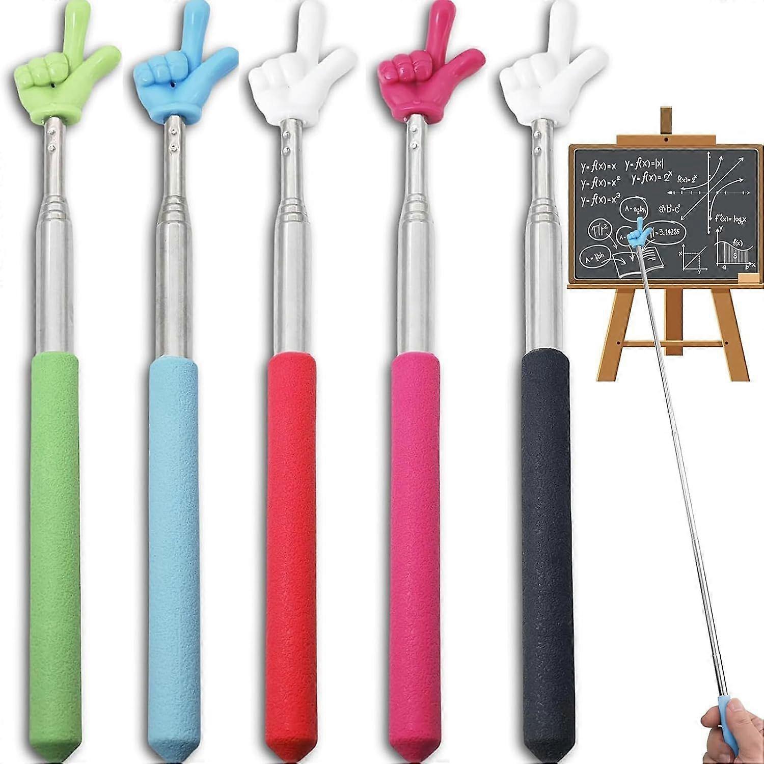 5Pcs Pointer Finger Sticks  Multipurpose Teacher Supplies Pointer Stick, Random color  Classroom Essentials for Effective Presentations