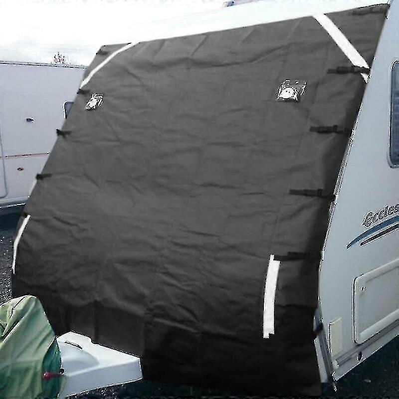 Universal Caravan Front Towing Covers Protector +2 Led Lights Shield Dustproof