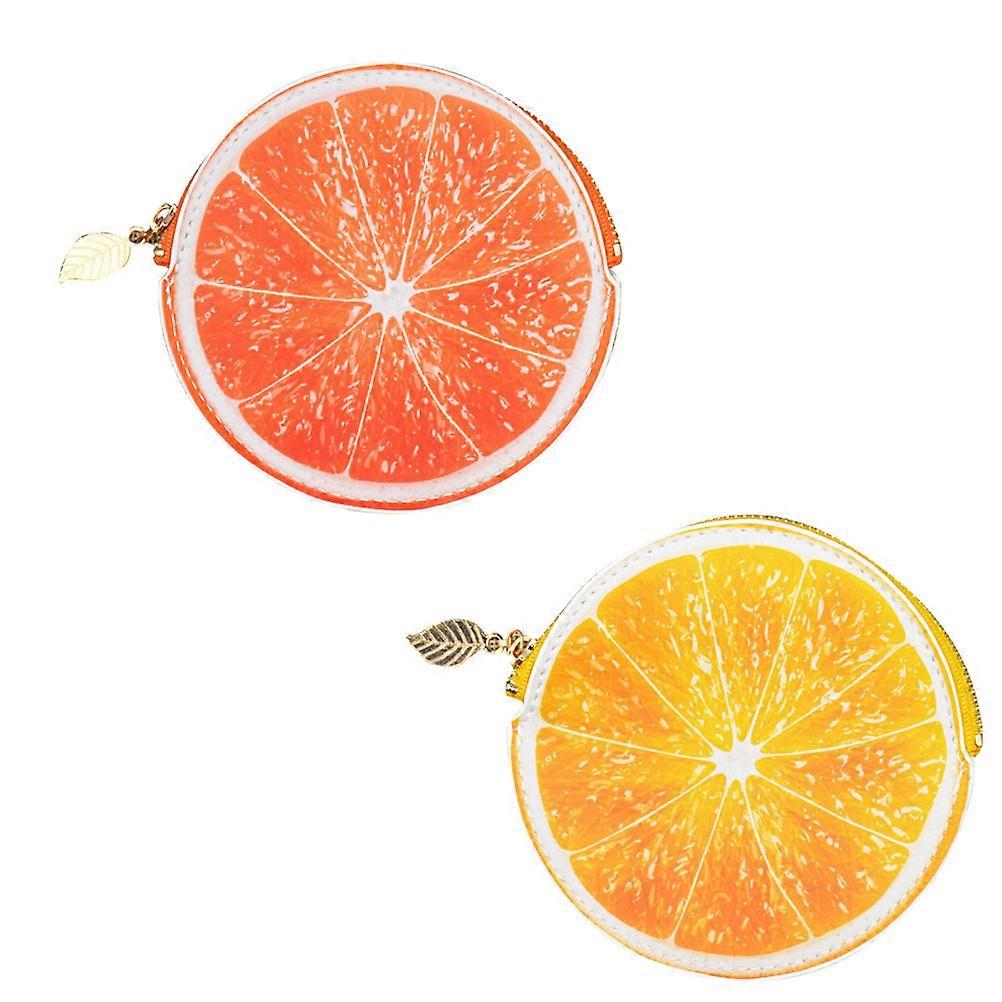 Fruit Shaped Pouch Simulation Novel Mini Wallet for Coins Storage 2Pcs