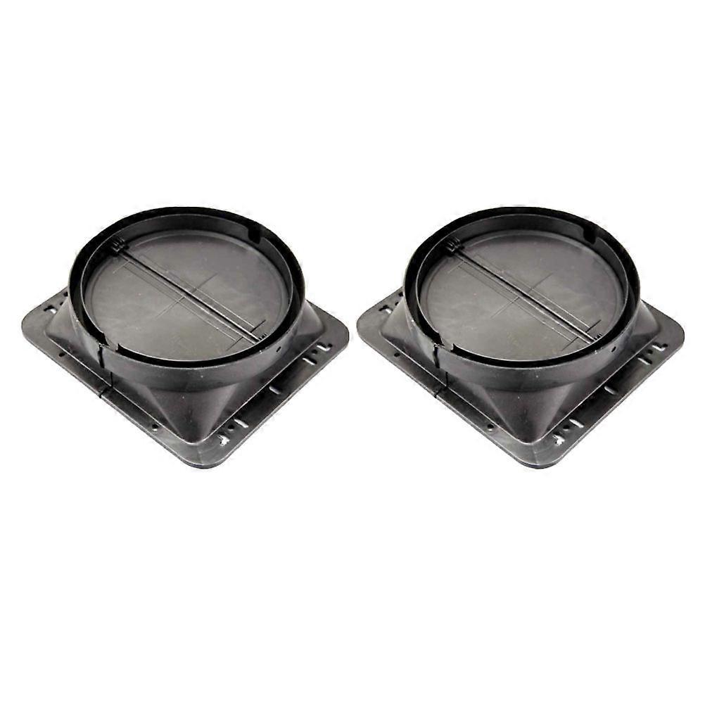 Kitchen Range Hood Stop Valve Base for Ventilator 2Pcs Durable Black