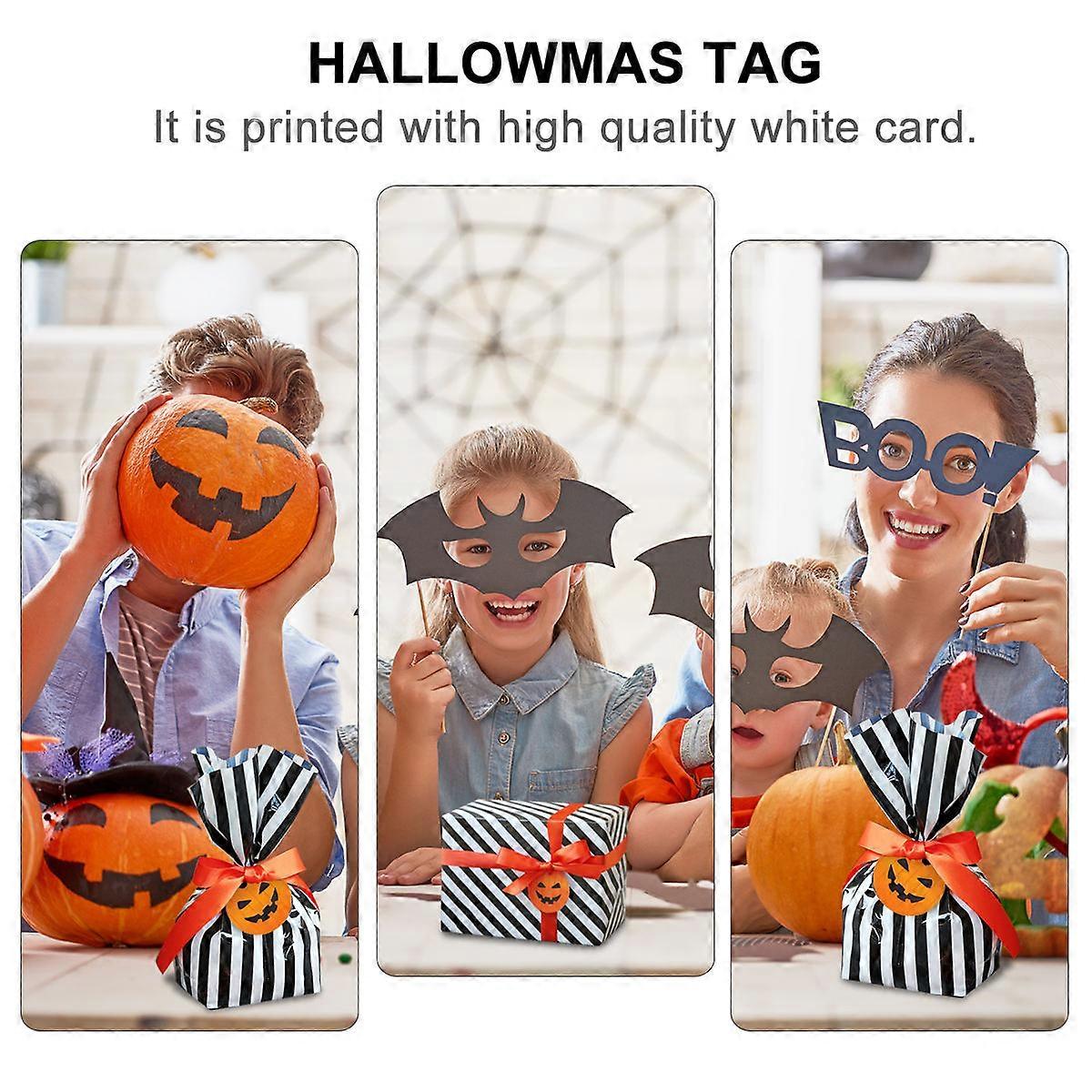 Pumpkin Pattern Hanging Halloween Tag for Gift Decoration 1Set Set