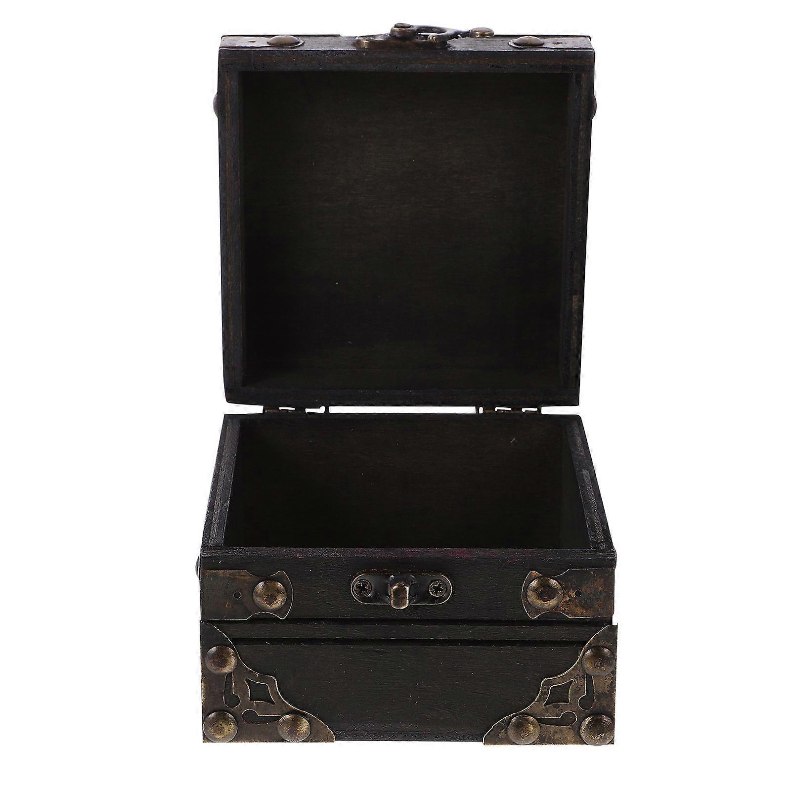 Keepsake Box for Storage Use 4Pcs Set Wooden Storage Boxes with Hinged Lid