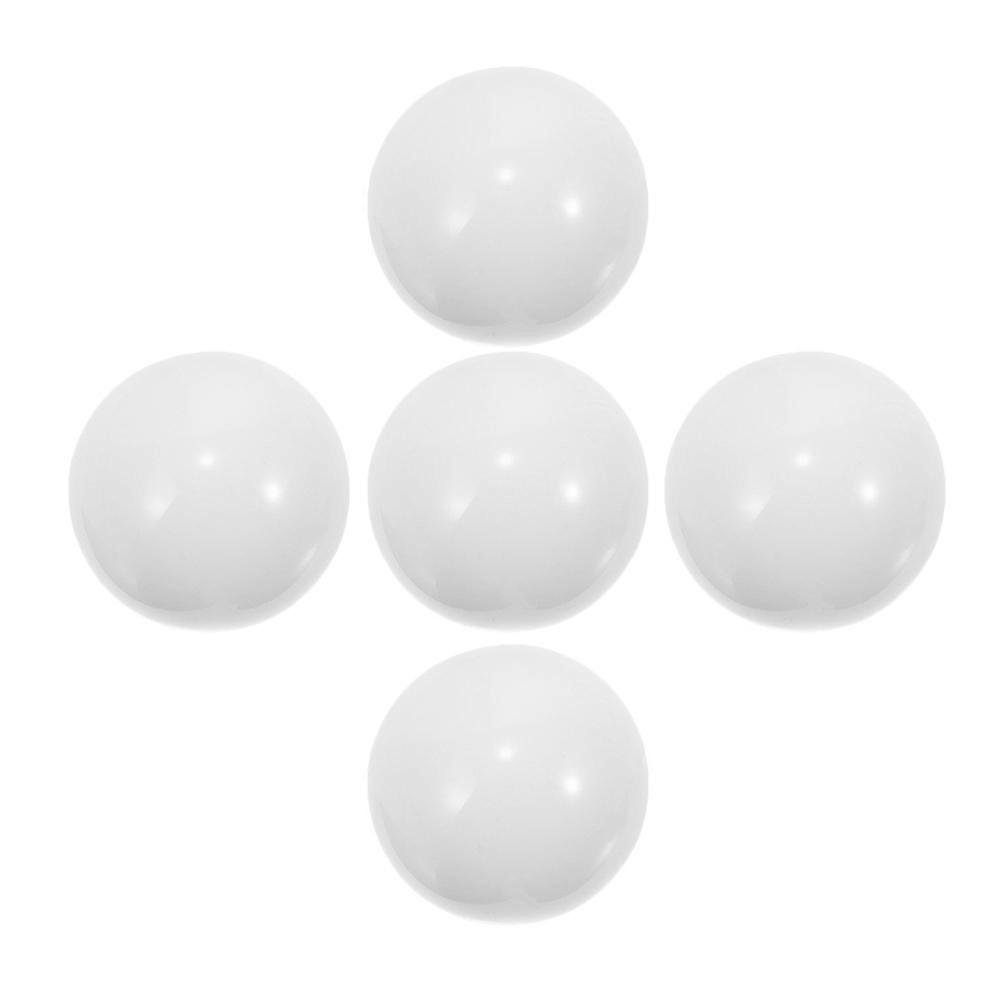 Rolling Roulette Wheel Beads Set for Game Replacement 5Pcs White Acrylic