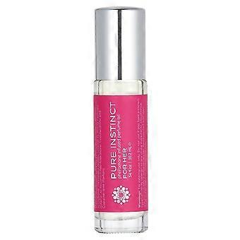 Pure Instinct Roll-On - Perfume original de colonia con aceites esenciales y feromonas - Apto para TSA (Para ella y mujer)