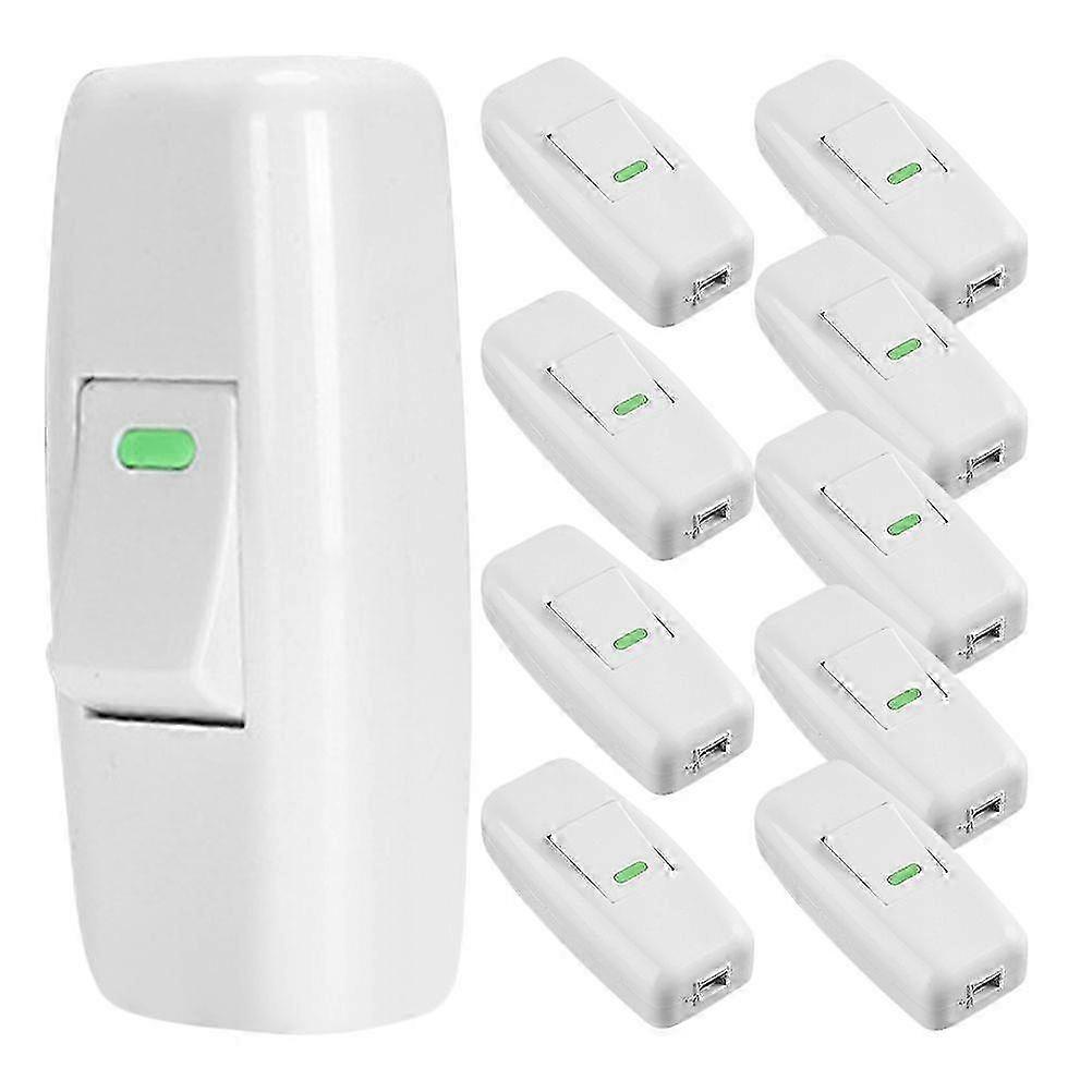 10Pcs Small Inline Cord Switch Practical Table Lamp Replacement Parts