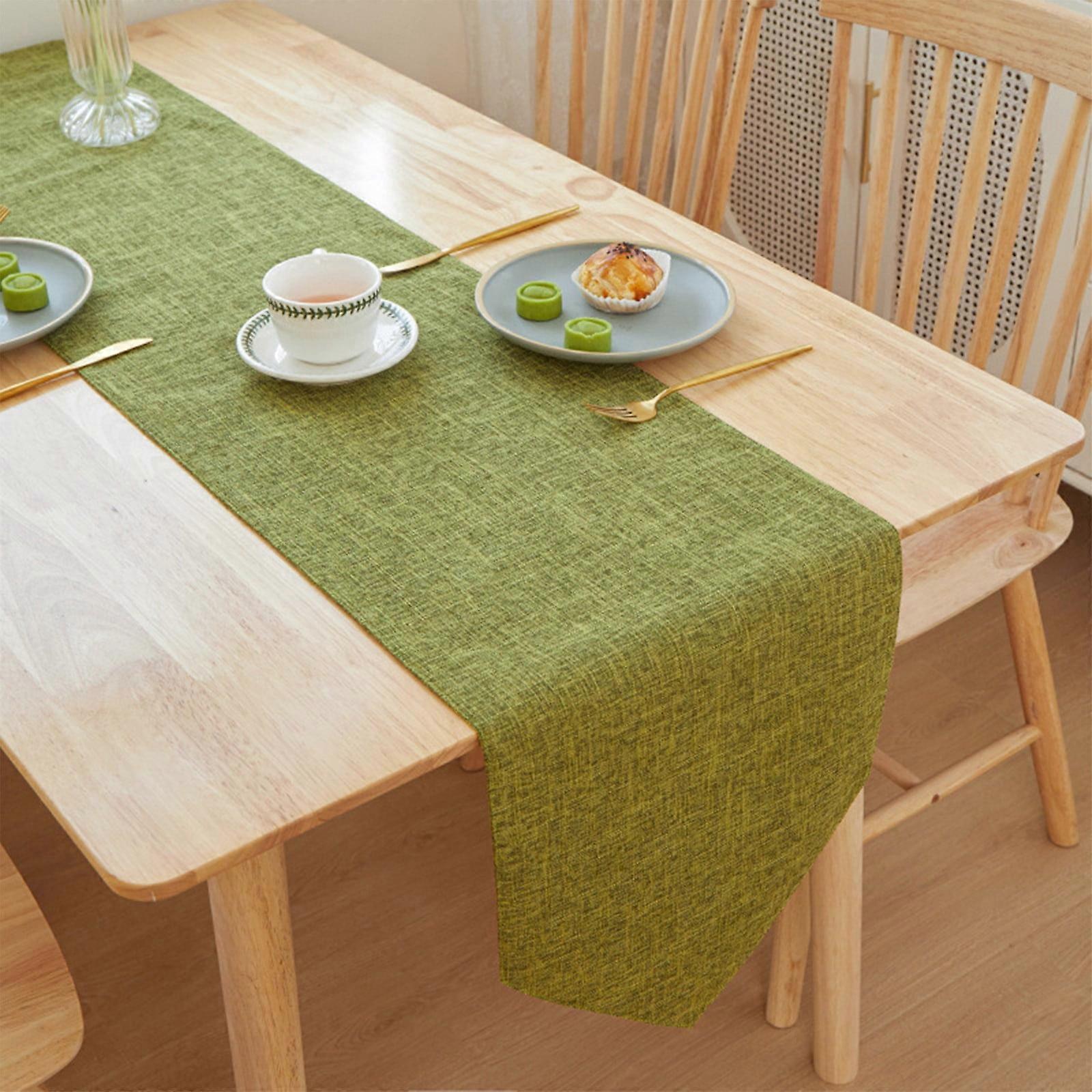 Linen Textured Table Runner, Multiple Solid Color Options, Farmhouse Style Table Decor for Dining Kitchen
