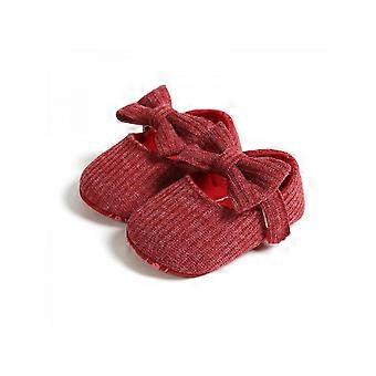 Spädbarn Babyflickor Mysiga Fleece Stövlar Mjuk Botten Varma Tecknade Strumpor Nyfödda Spjälsängsskor