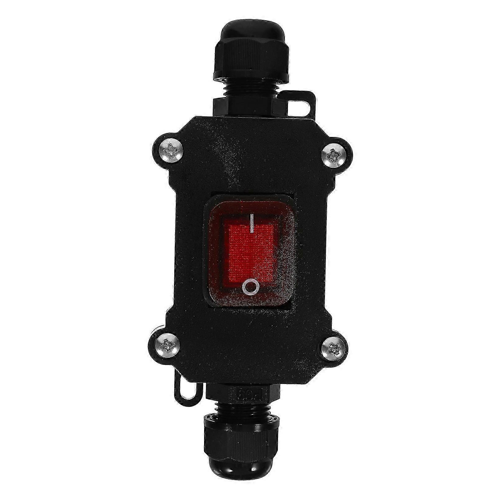 Inline Cord Switch On/Off Toggle for Outdoor 2 Position Black PC Material