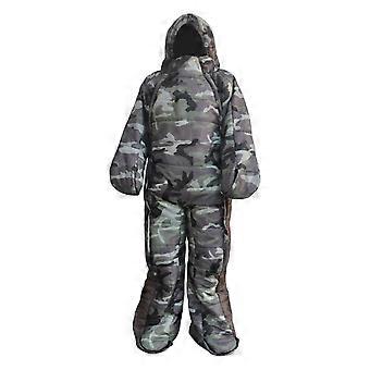 Sleeping Bag Ergonomics Folding Windproof Hollow Cotton Filling Sleeping Portable Outdoor Camping