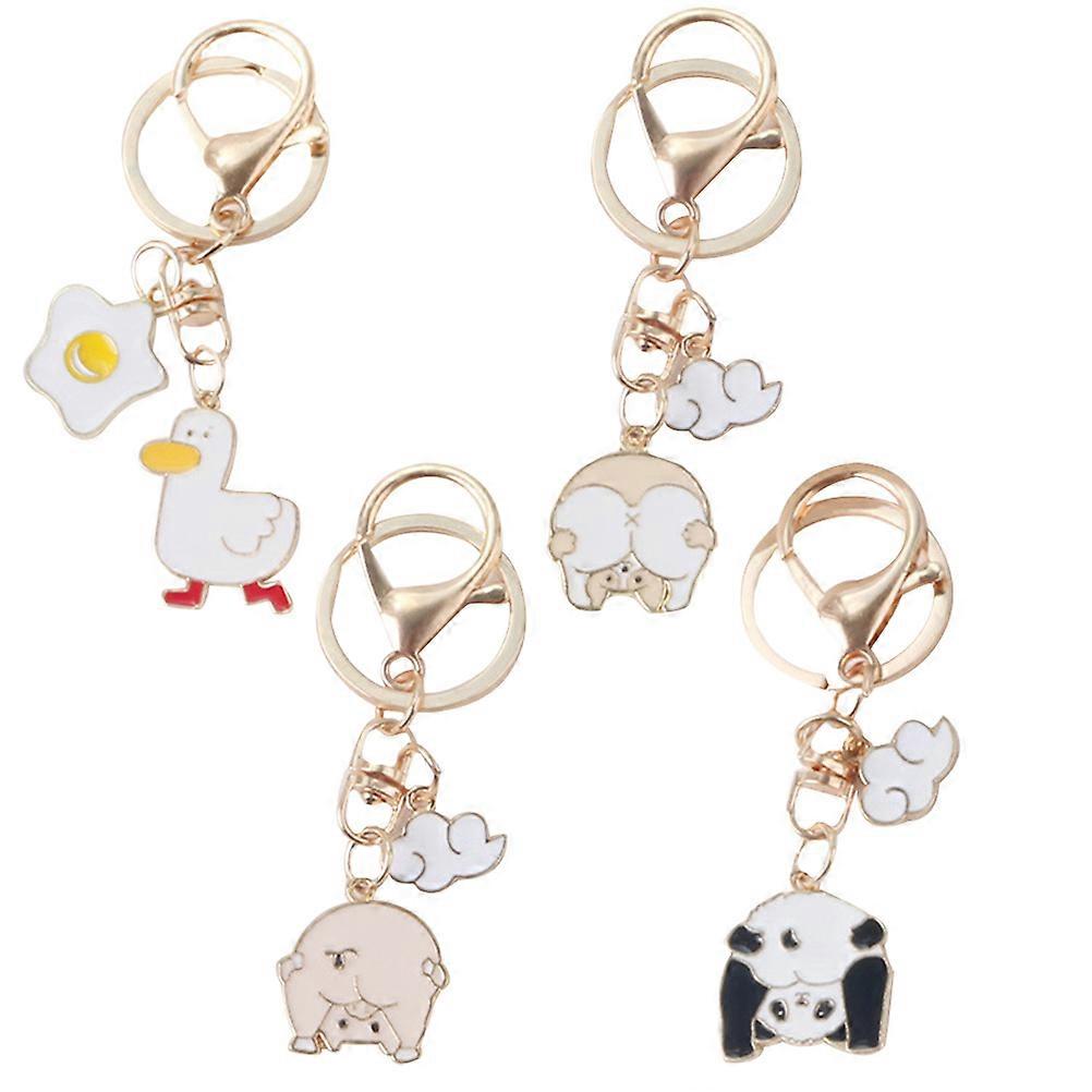 Animal Key Chains Cloud Pendant for Keys Adorable 4Pcs Set