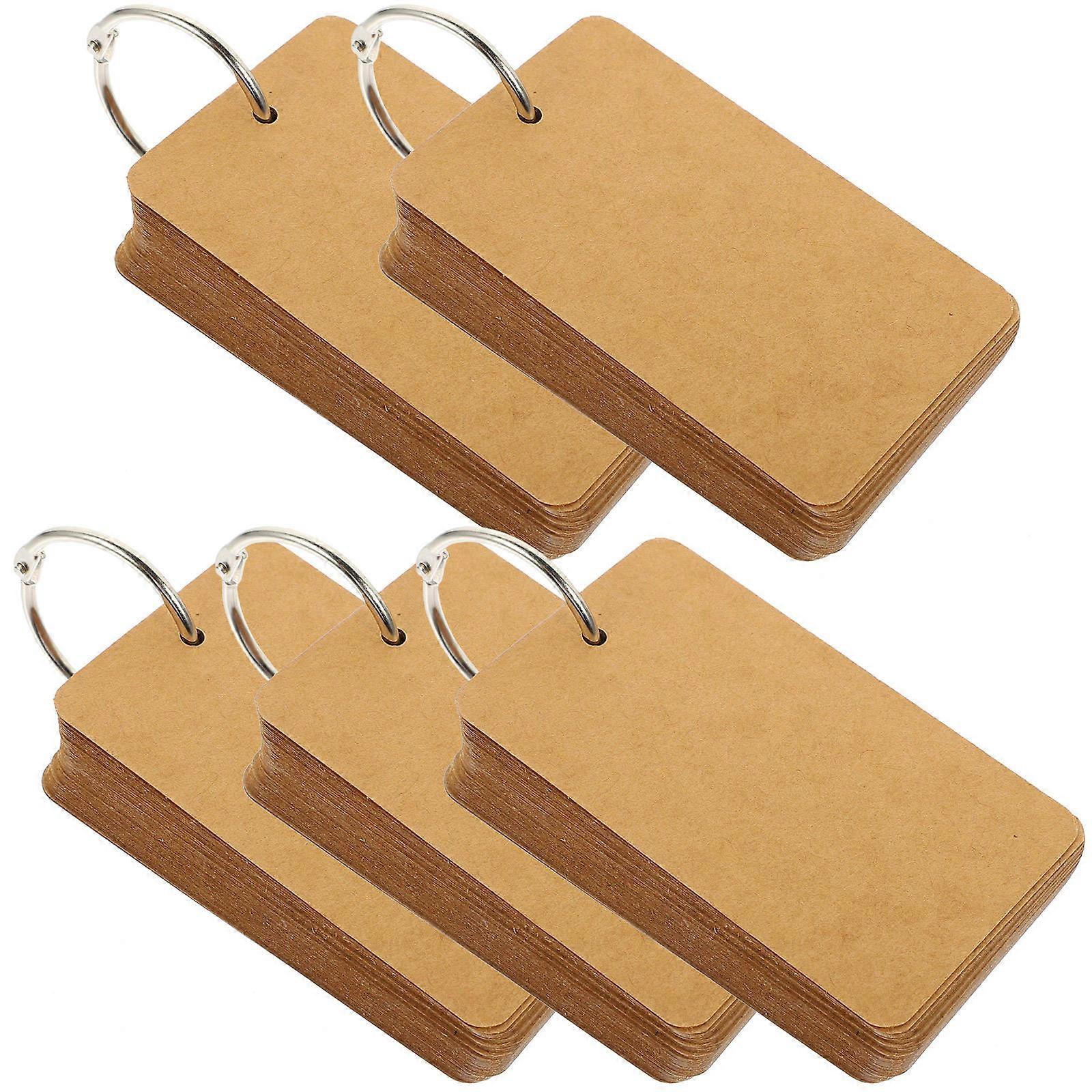 Brown Memory Blank Cards 5Pcs Learning Flash Cards for Office Use