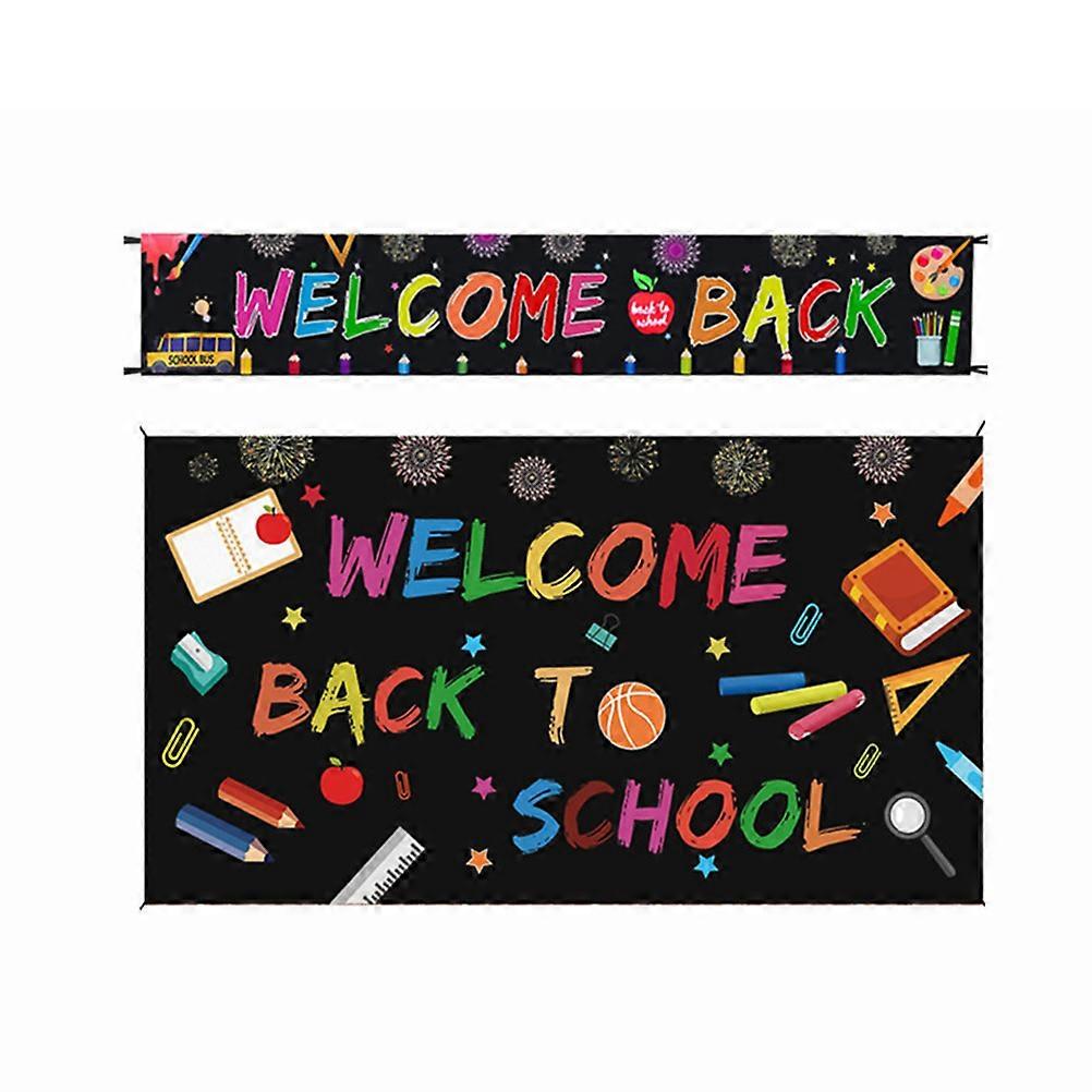Welcome Back Banner School Photo Prop Rectangular 180x30cm 1Pc