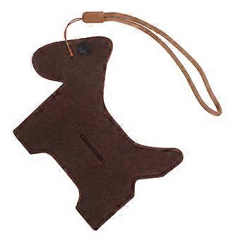 Brown Portable Dog Waste Poop Bags Dispenser with Roll of Trash Bags
