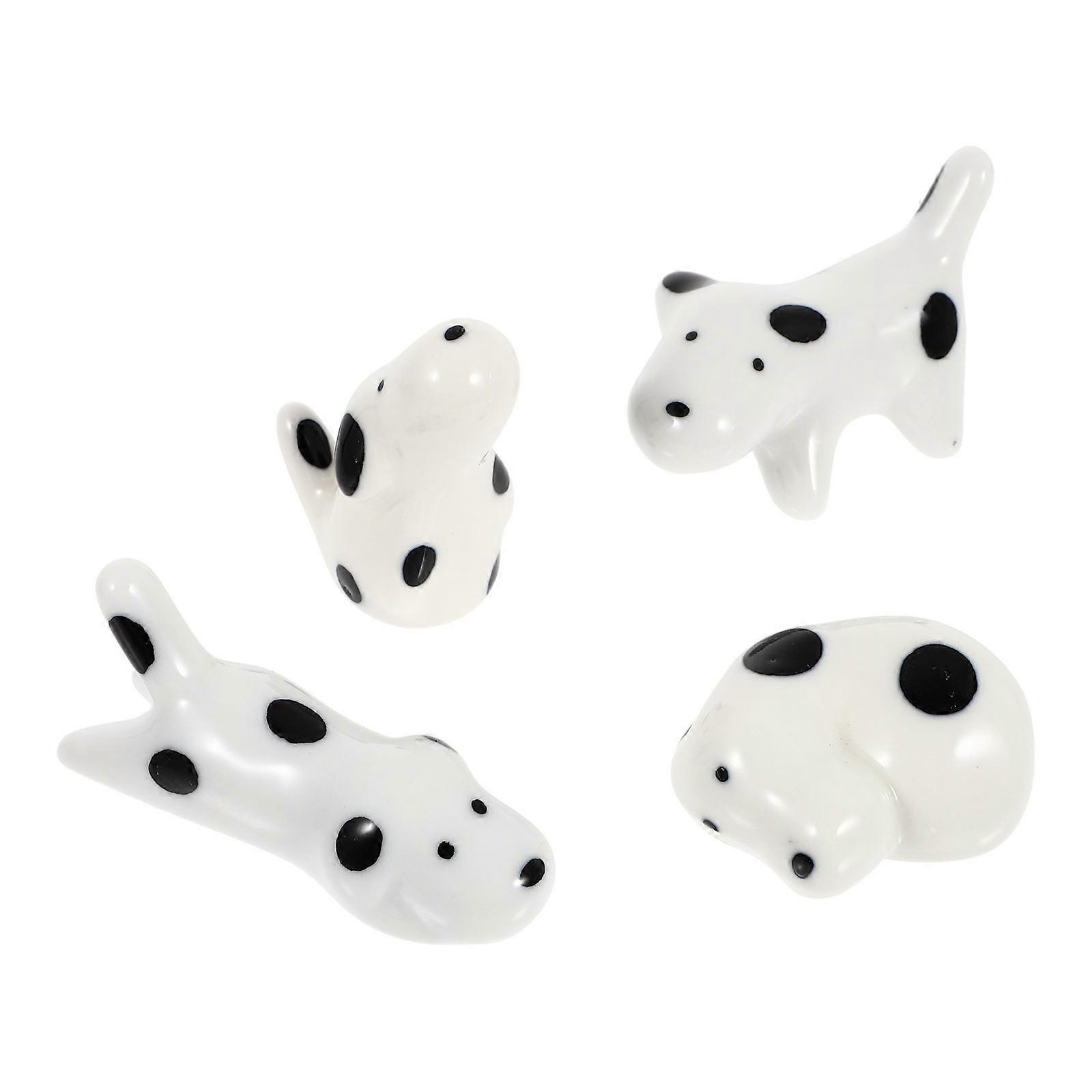 Ceramic Chopsticks Rack Puppy Shape Tableware Stand for 4Pcs
